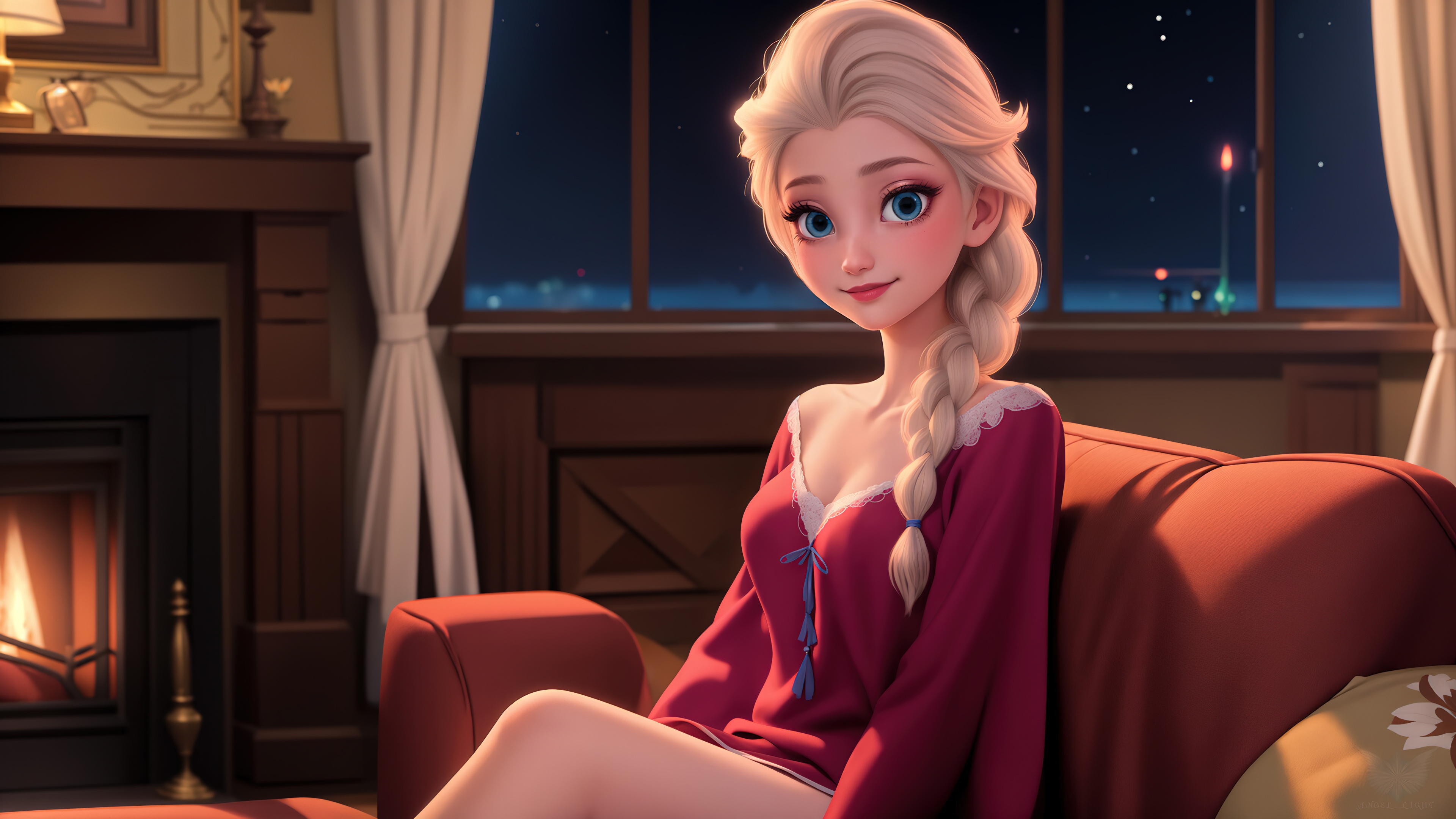 HD wallpaper, Disney Princess, Elsa, Ai Art, Frozen