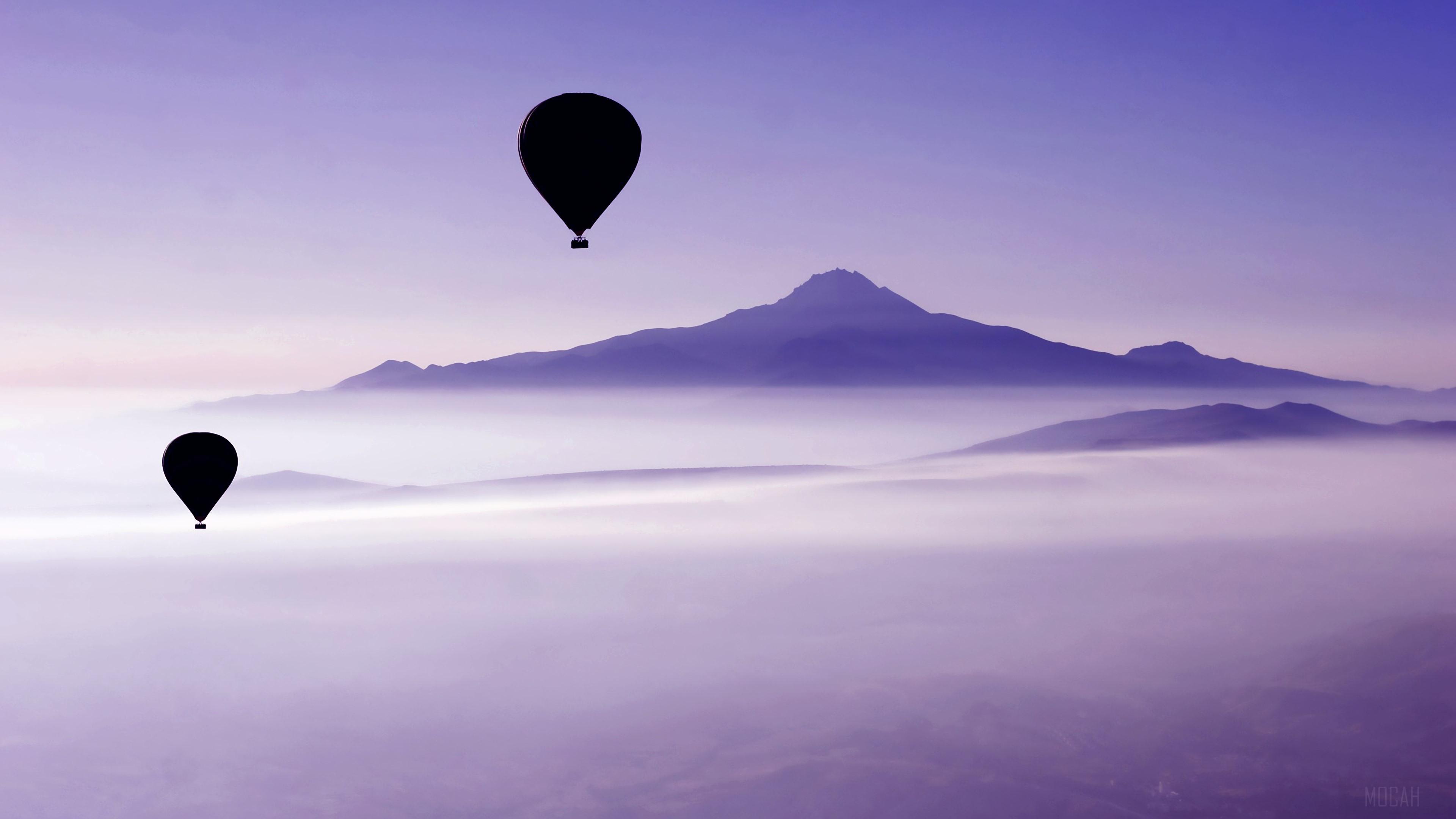 HD wallpaper, Air Balloon Mountains Landscape 4K