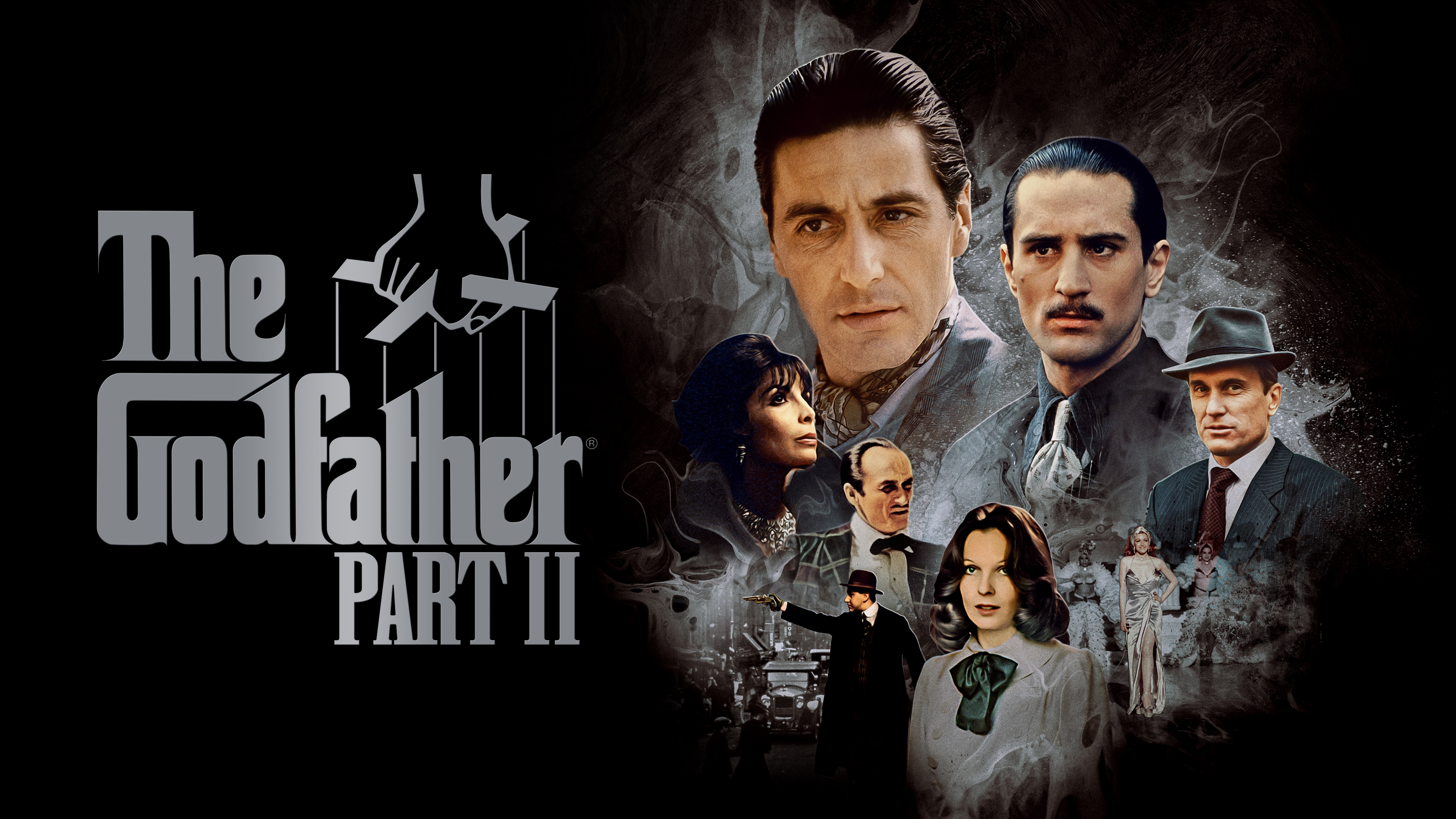 HD wallpaper, Vito Corleone, Al Pacino, Marlon Brando, The Godfather, Michael Corleone, Movie Poster, Dark Background