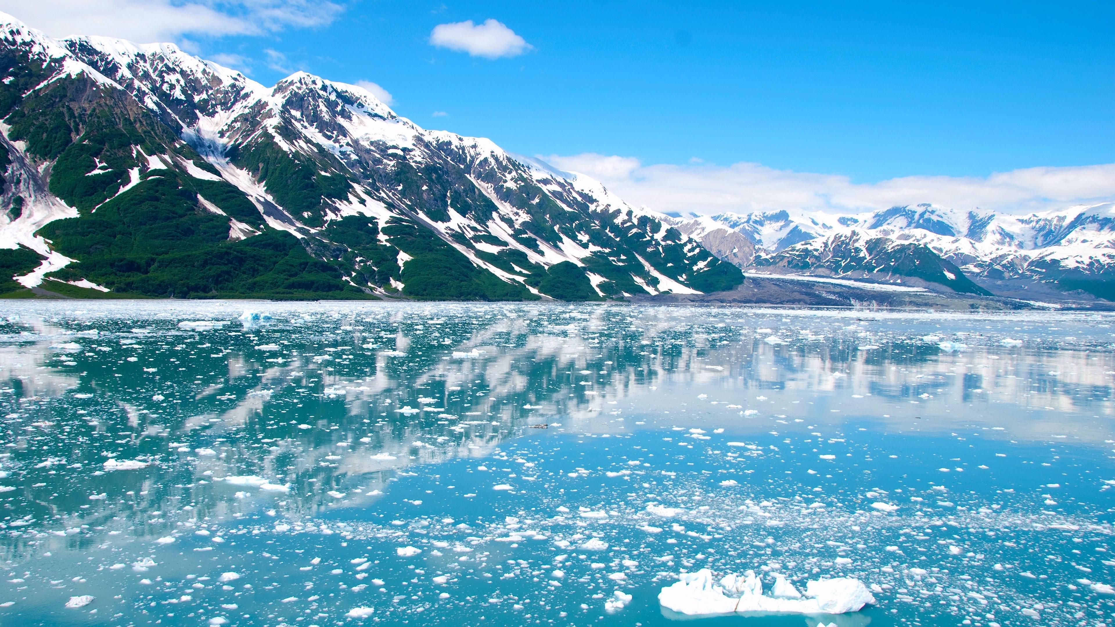 HD wallpaper, Alaska Glacier Ice Mountains 4K