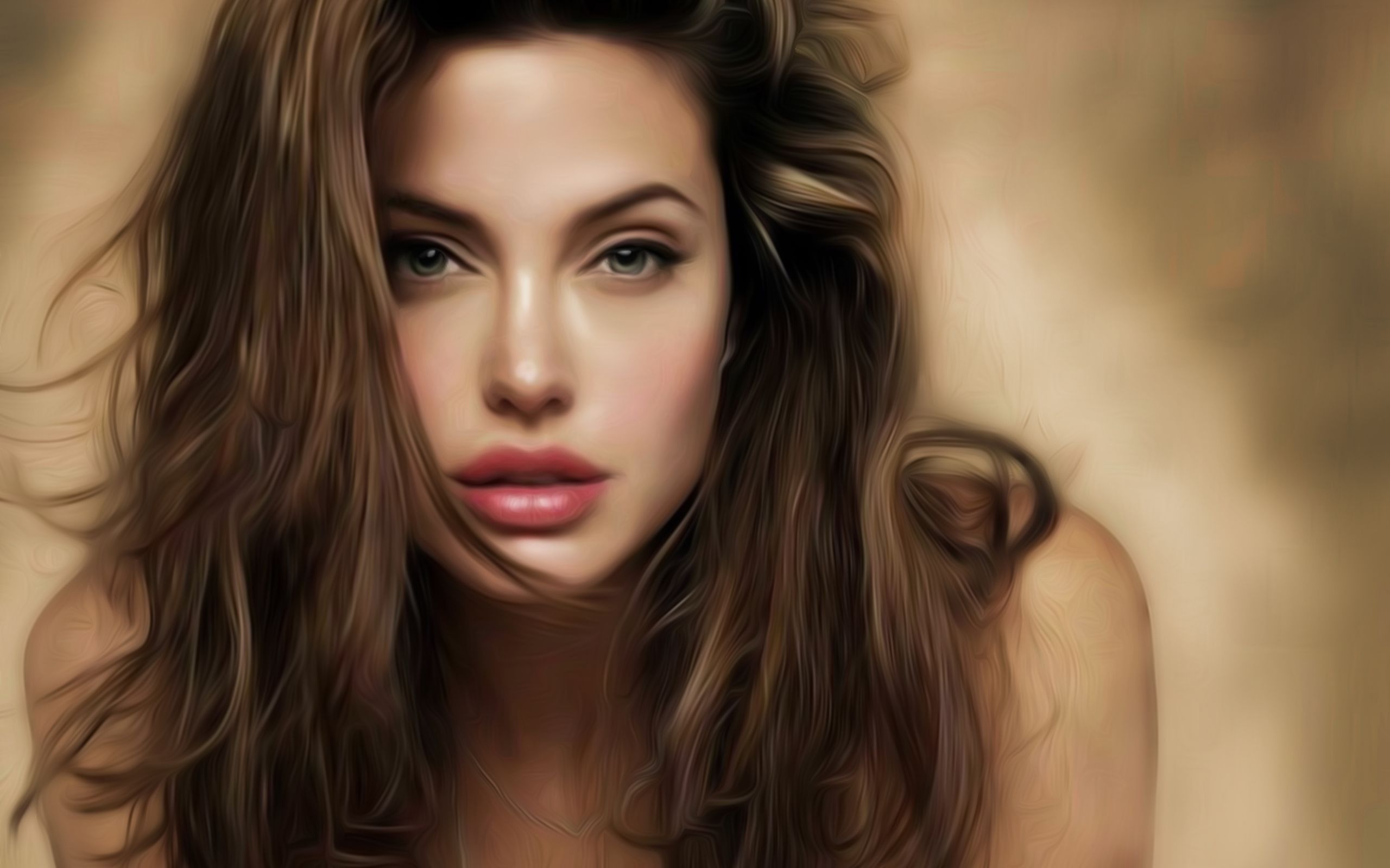 HD wallpaper, Angelina, Jolie, Art
