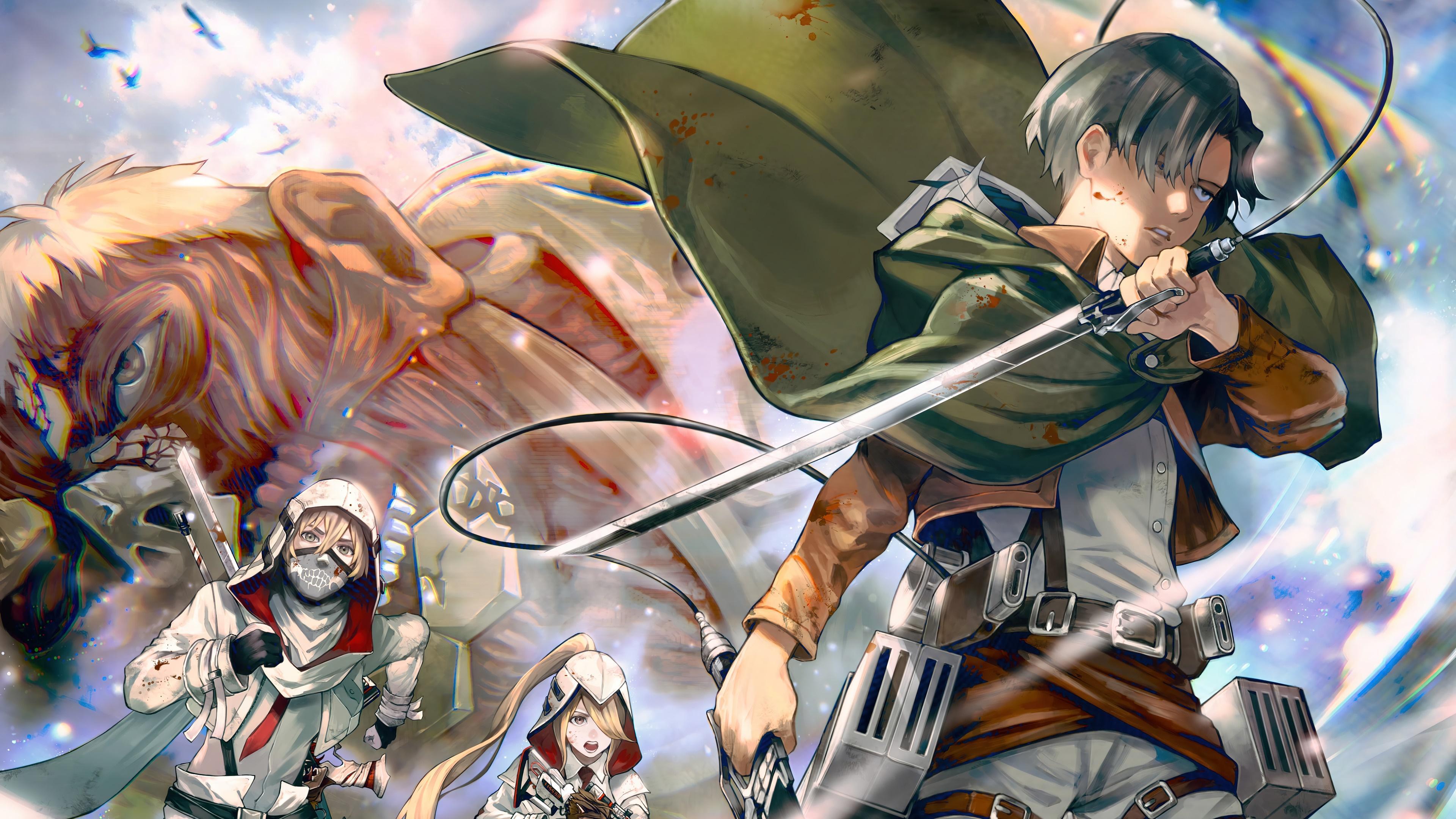 HD wallpaper, Attack On Titan, Levi, Anime, 4K, Shingeki No Kyojin
