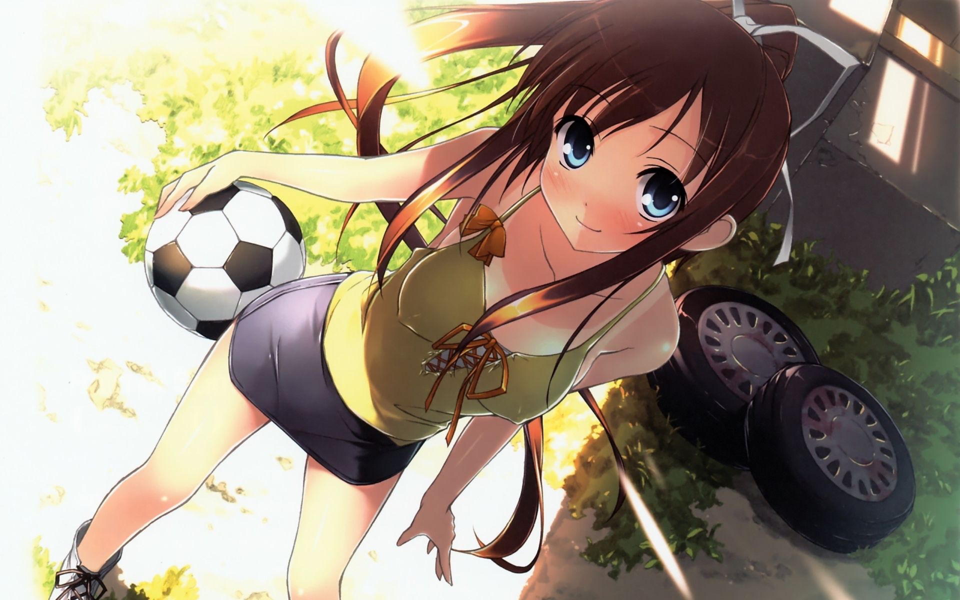 HD wallpaper, Girl, Soccer, Anime