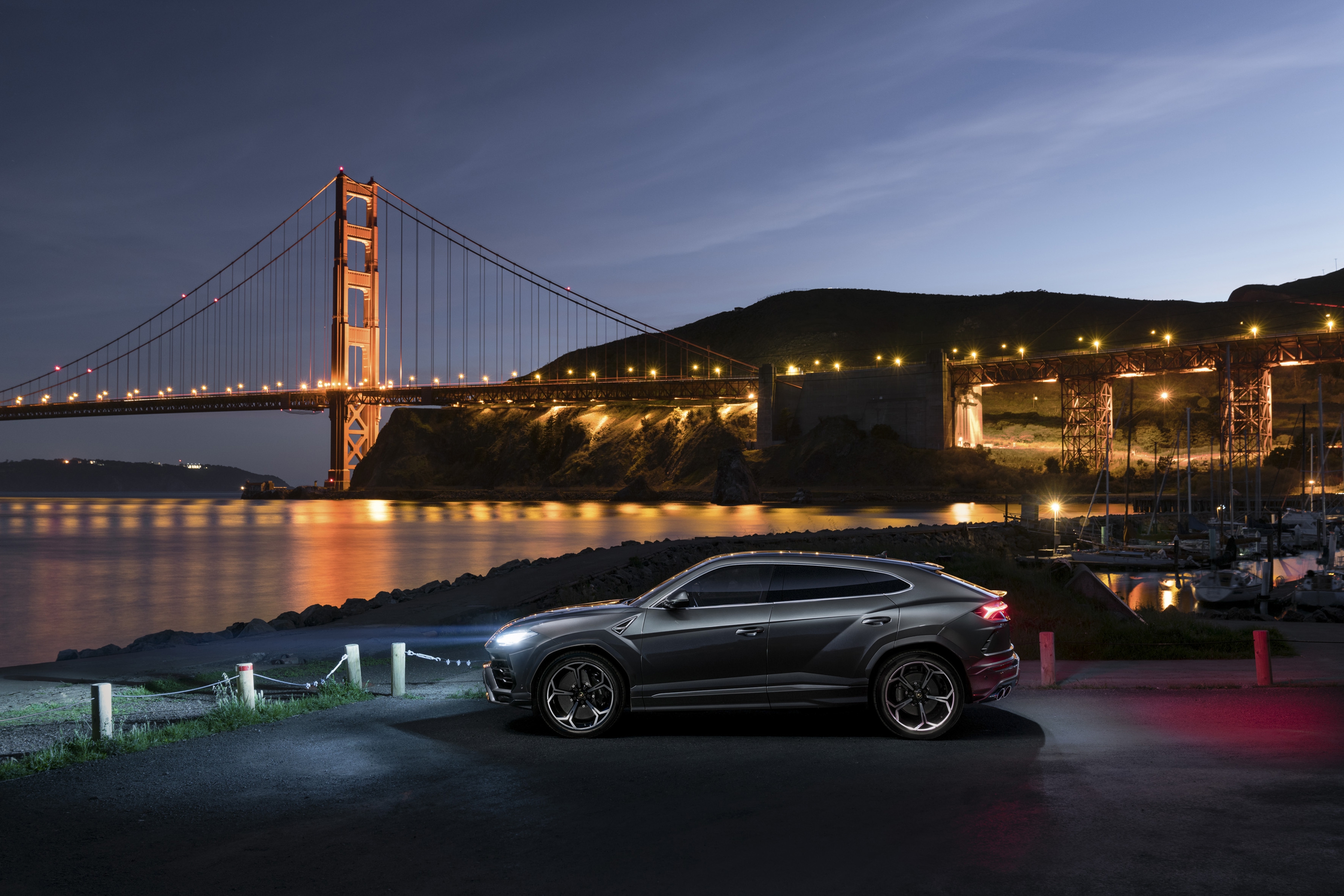 HD wallpaper, 2021, Anniversary, Lamborghini Urus, Golden Gate Bridge