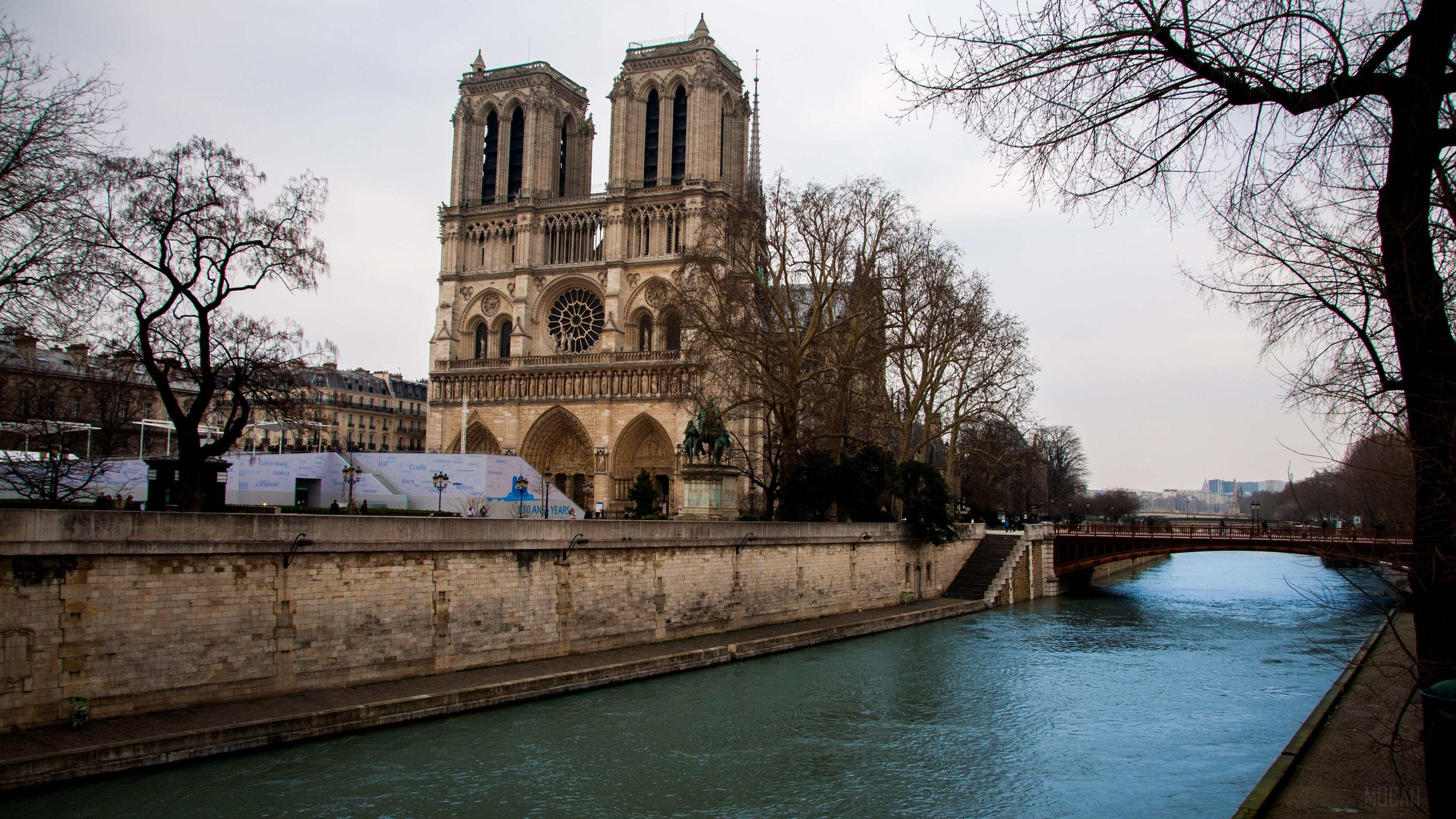HD wallpaper, Europe, Building, Church, River 4K, Architecture, Cathedral, Notre Dame De Paris, Paris, France