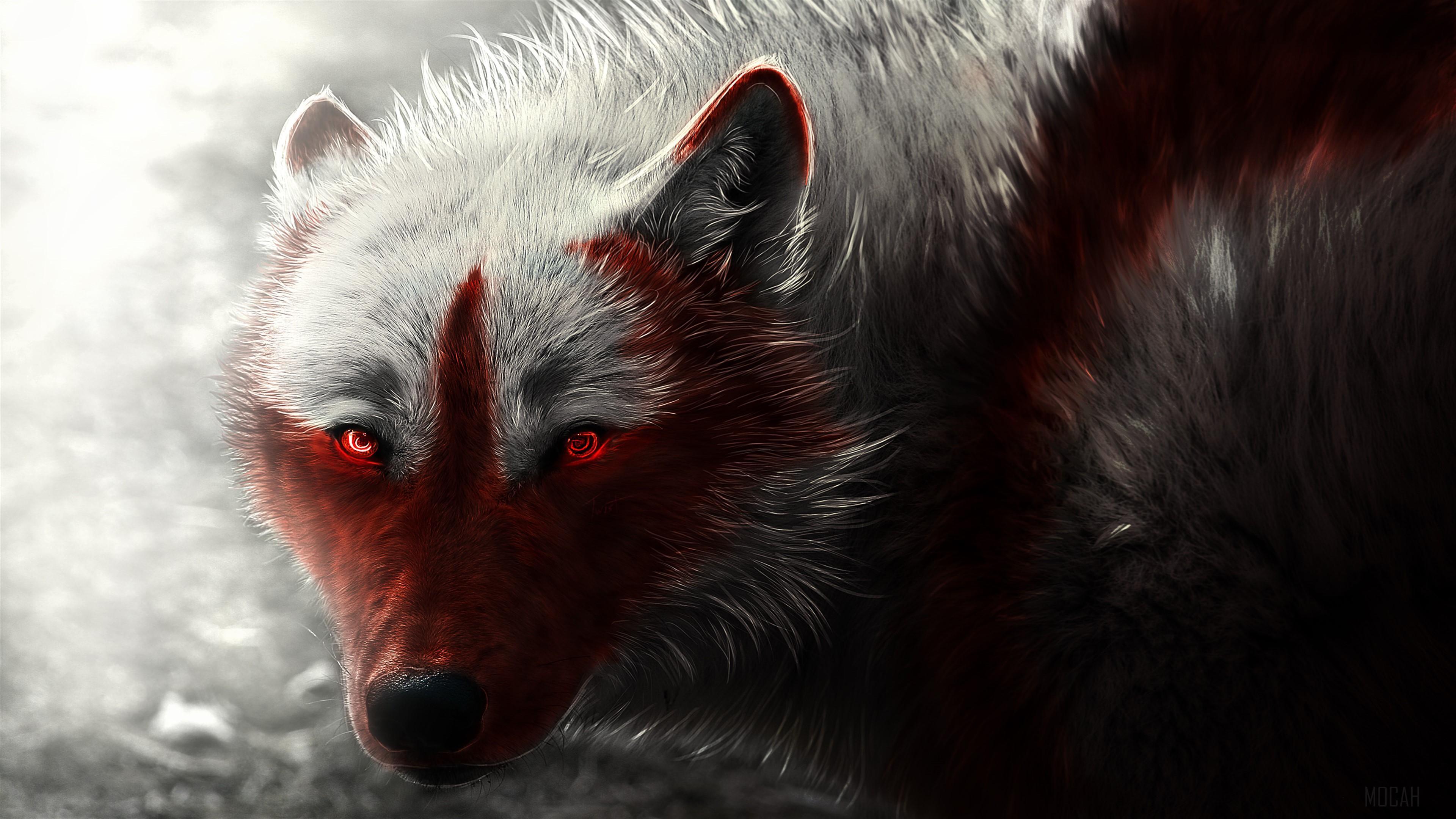 HD wallpaper, Arctic Wolf Artwork 4K
