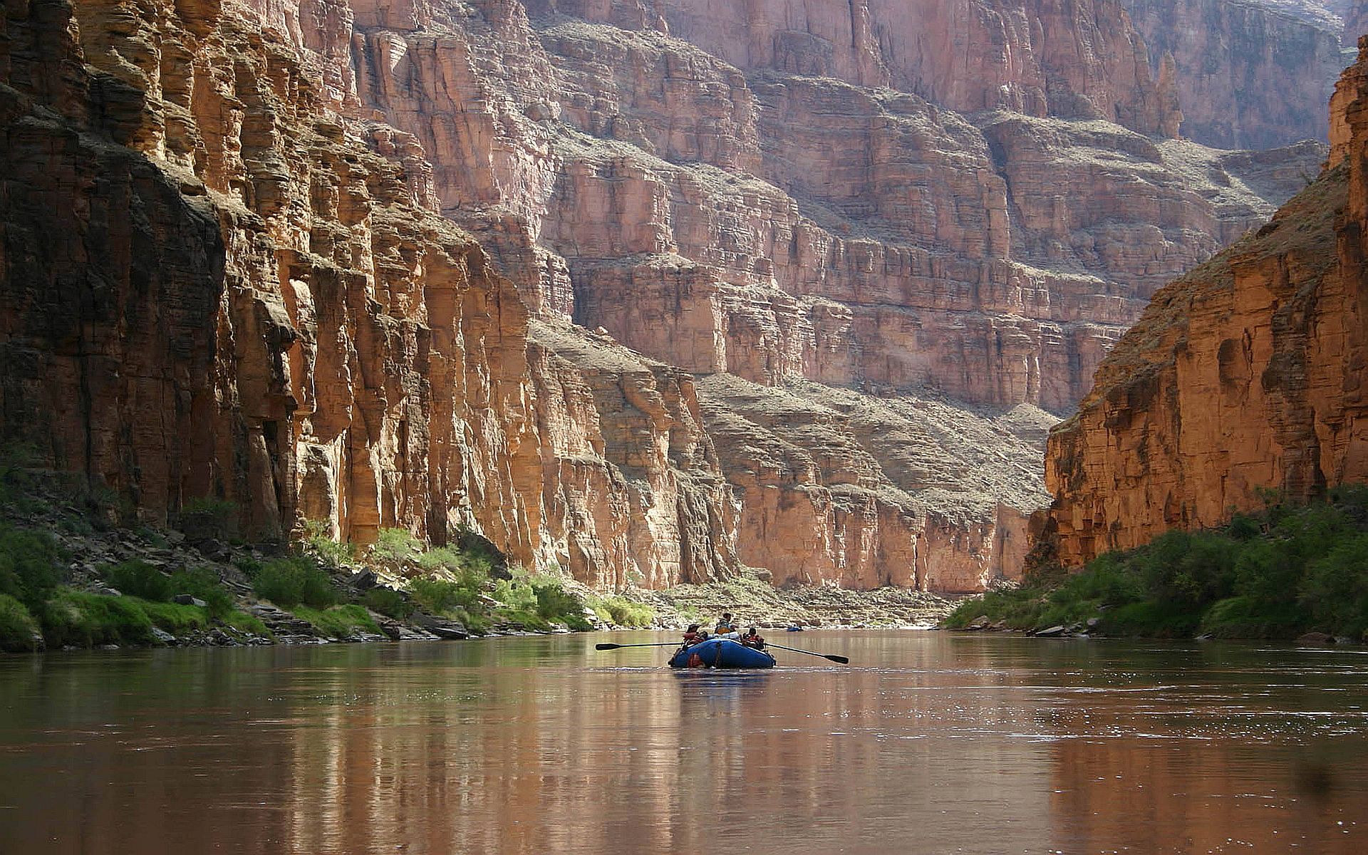 HD wallpaper, Arizona, Canyons, Boat