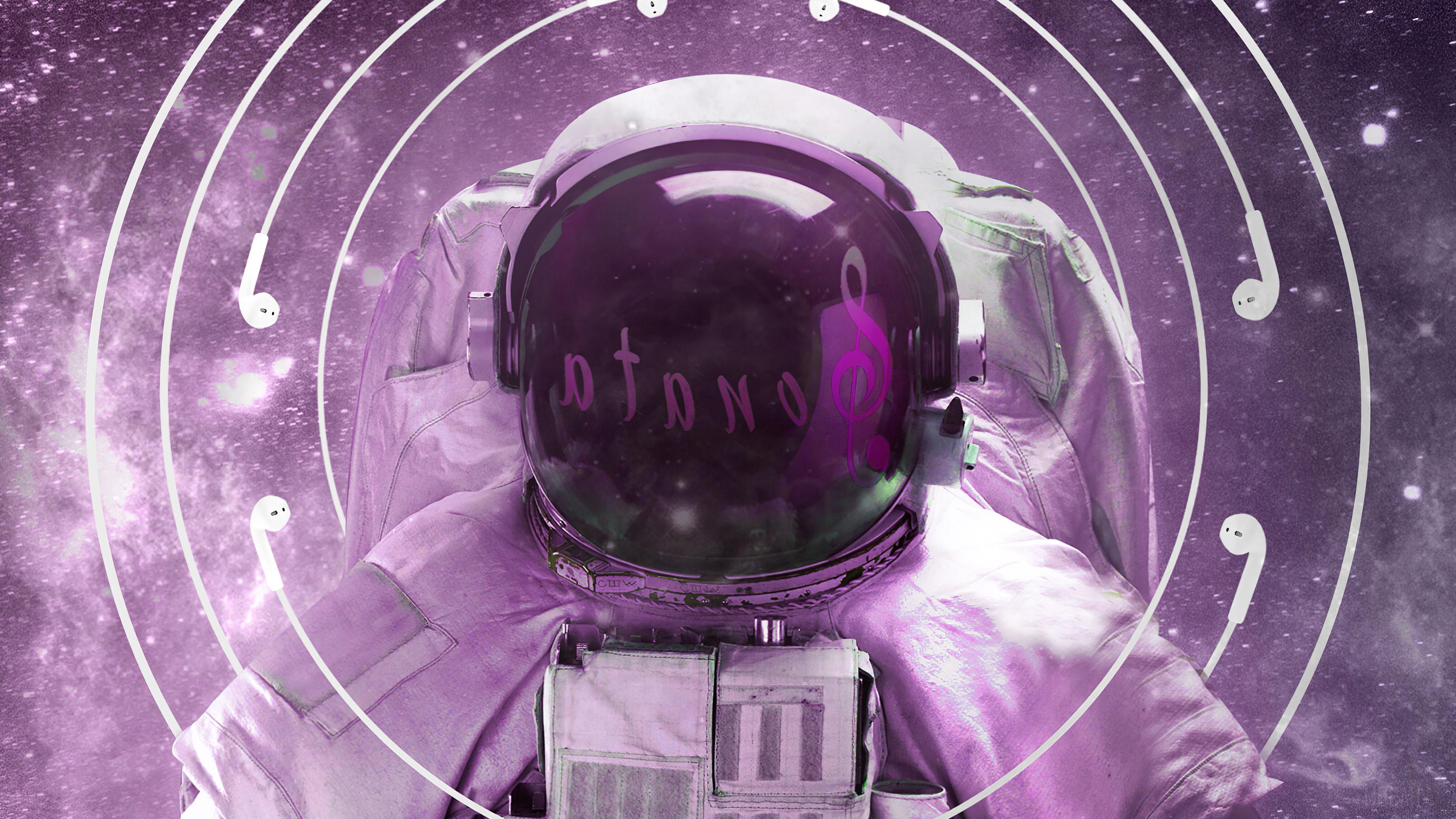 HD wallpaper, Astronaut Music Fever 4K