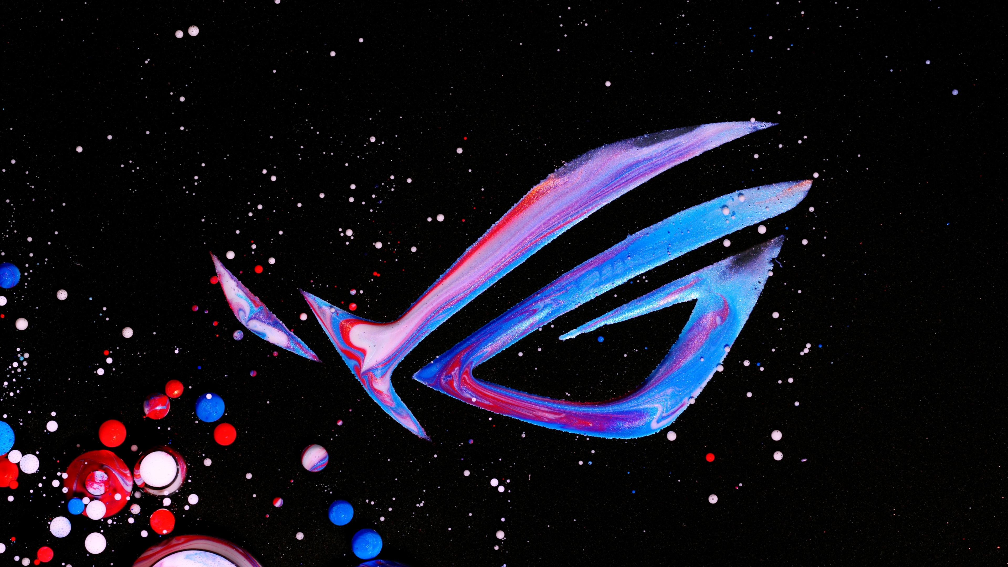 HD wallpaper, Milky Way, Asus Rog, Colorful Logo, Republic Of Gamers Logo, Black Background, Rog Symbol