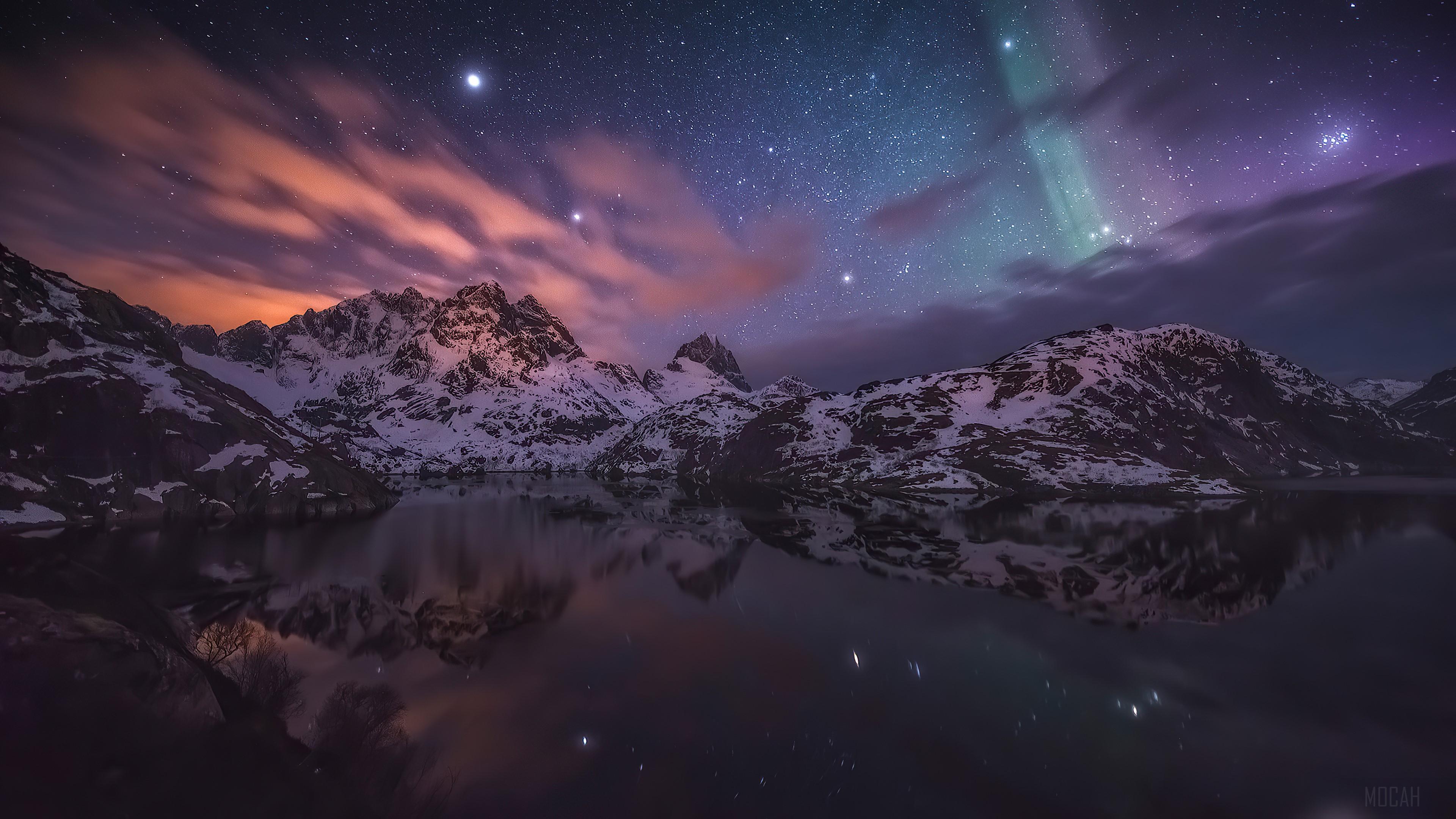 HD wallpaper, Aurora Constellations Sky Nature 4K