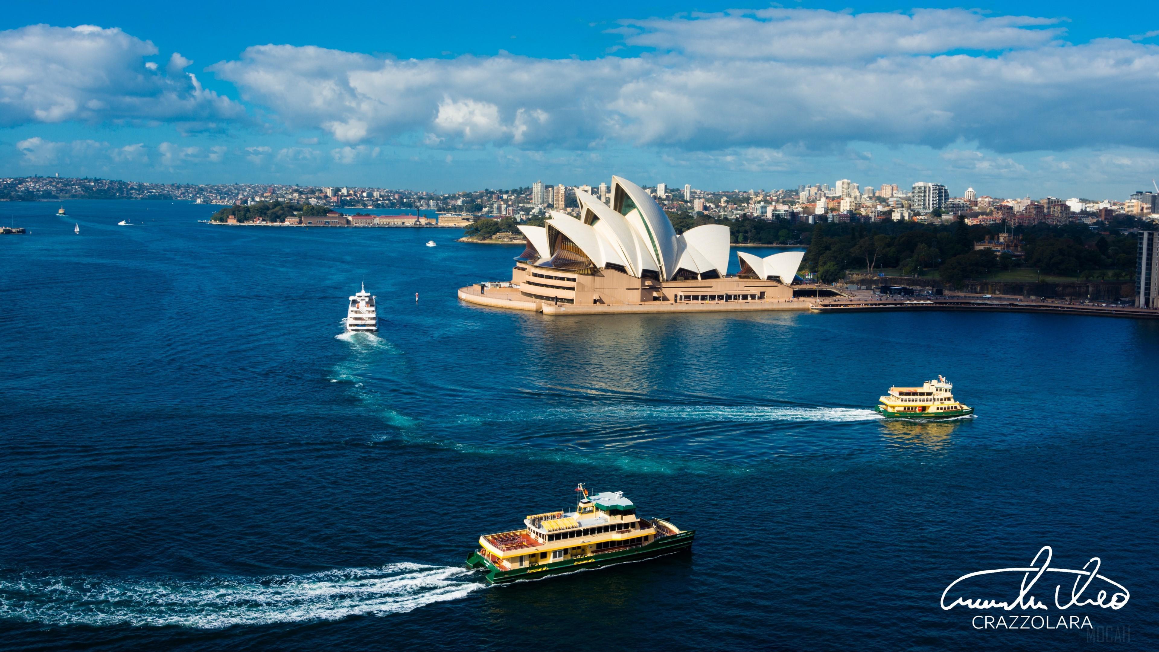 HD wallpaper, Sydney, Harbor, Sydney Opera House, Theater, Ships, Australia 4K