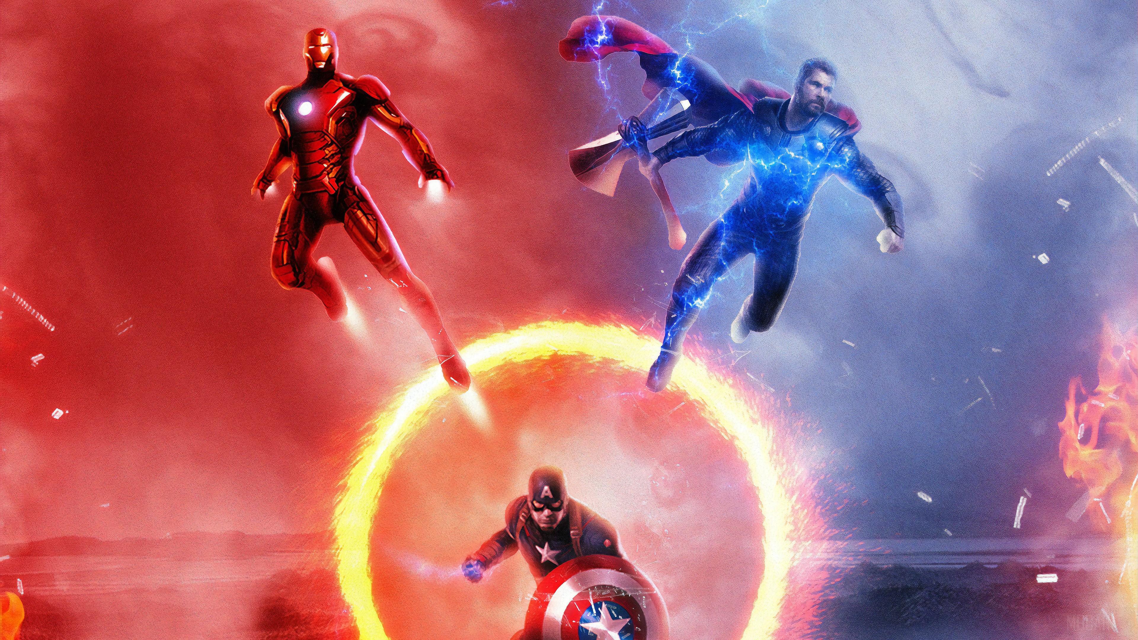 HD wallpaper, Avengers Endgame Trinity 4K
