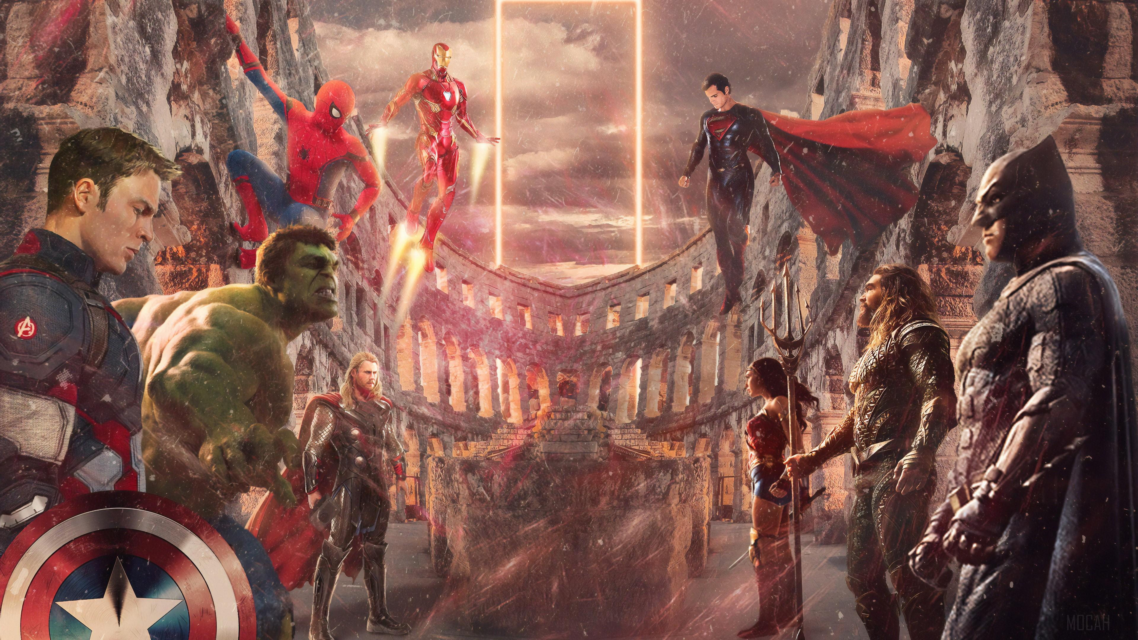 HD wallpaper, Avengers Vs Justice League 4K