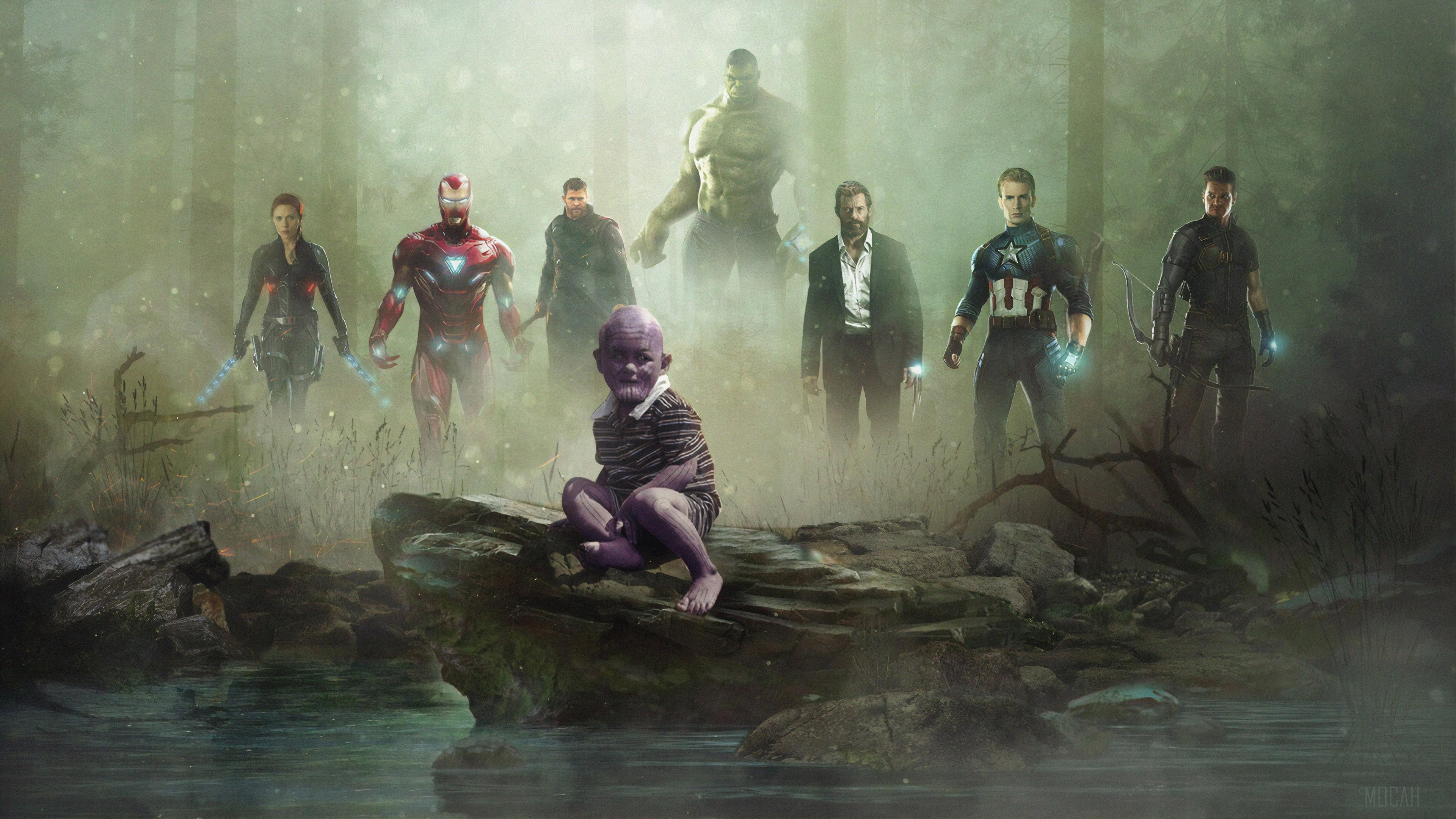 HD wallpaper, Avengers Vs Kid Thanos 4K