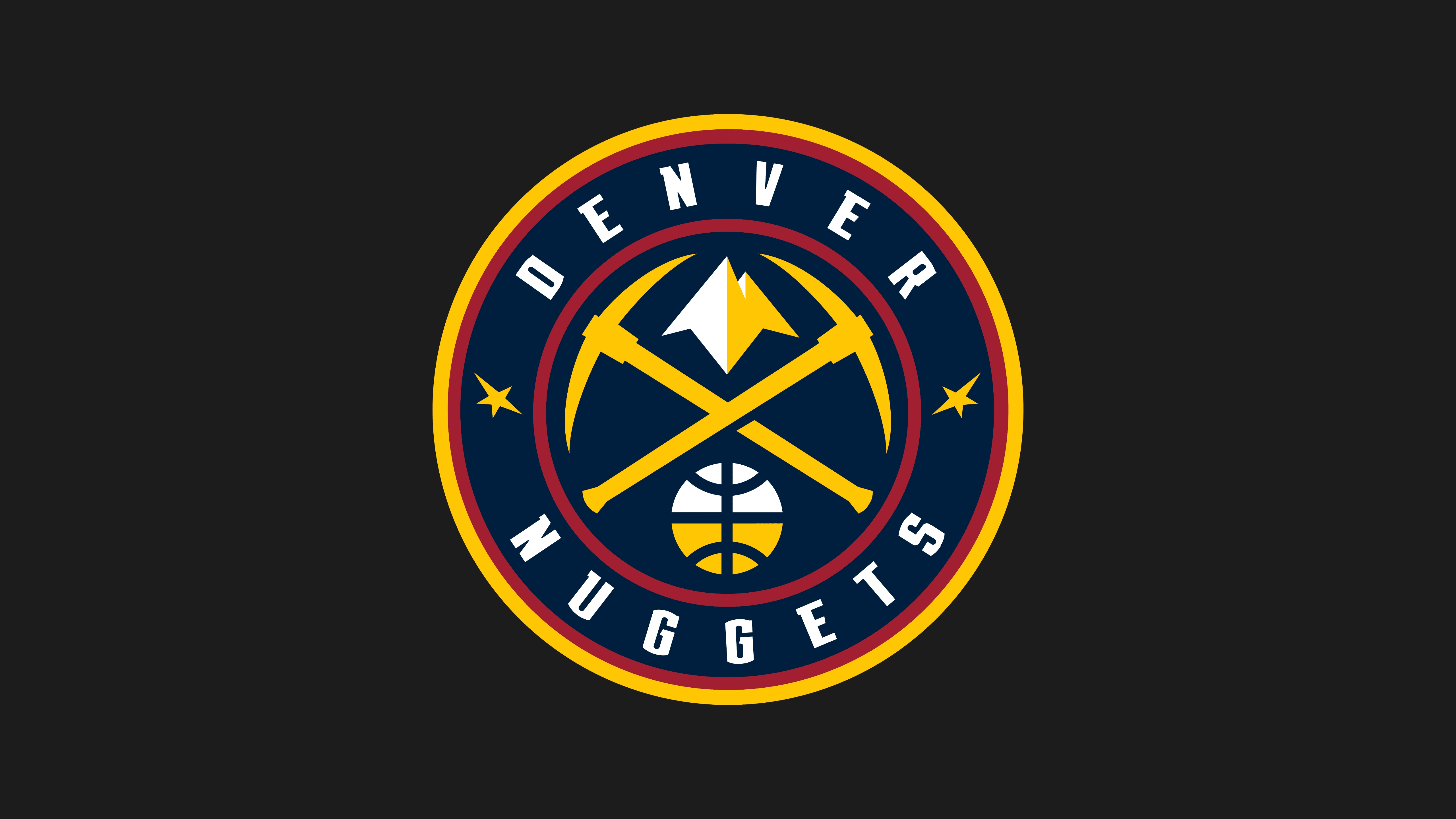 HD wallpaper, Dark Background, Denver Nuggets, Logo, 5K, Basketball Team