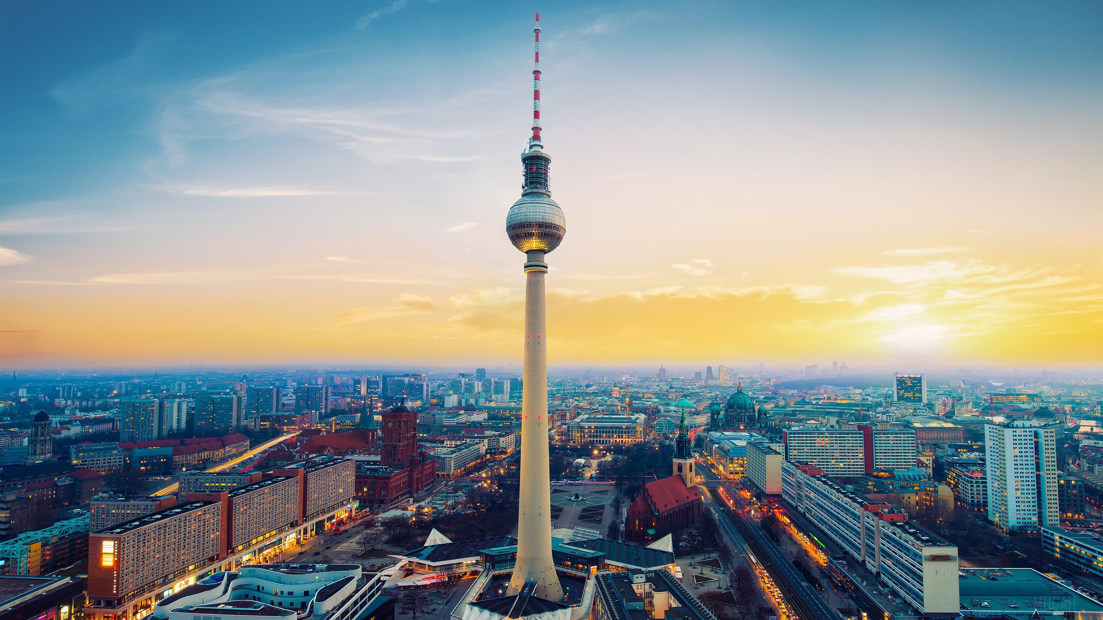 HD wallpaper, Berlin City View From Top 4K