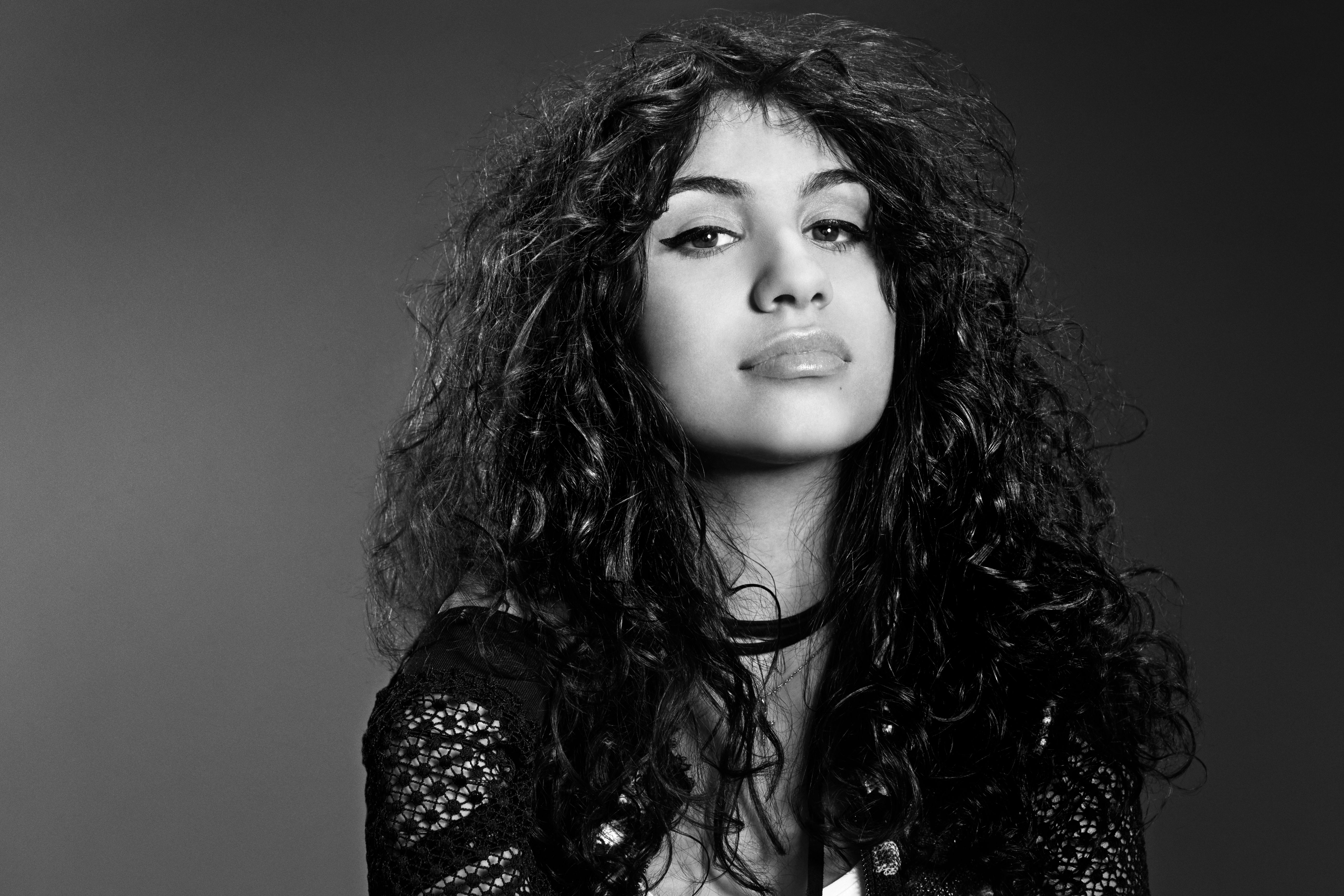 HD wallpaper, Alessia Cara, 5K, Black And White, Monochrome, Canadian Singer