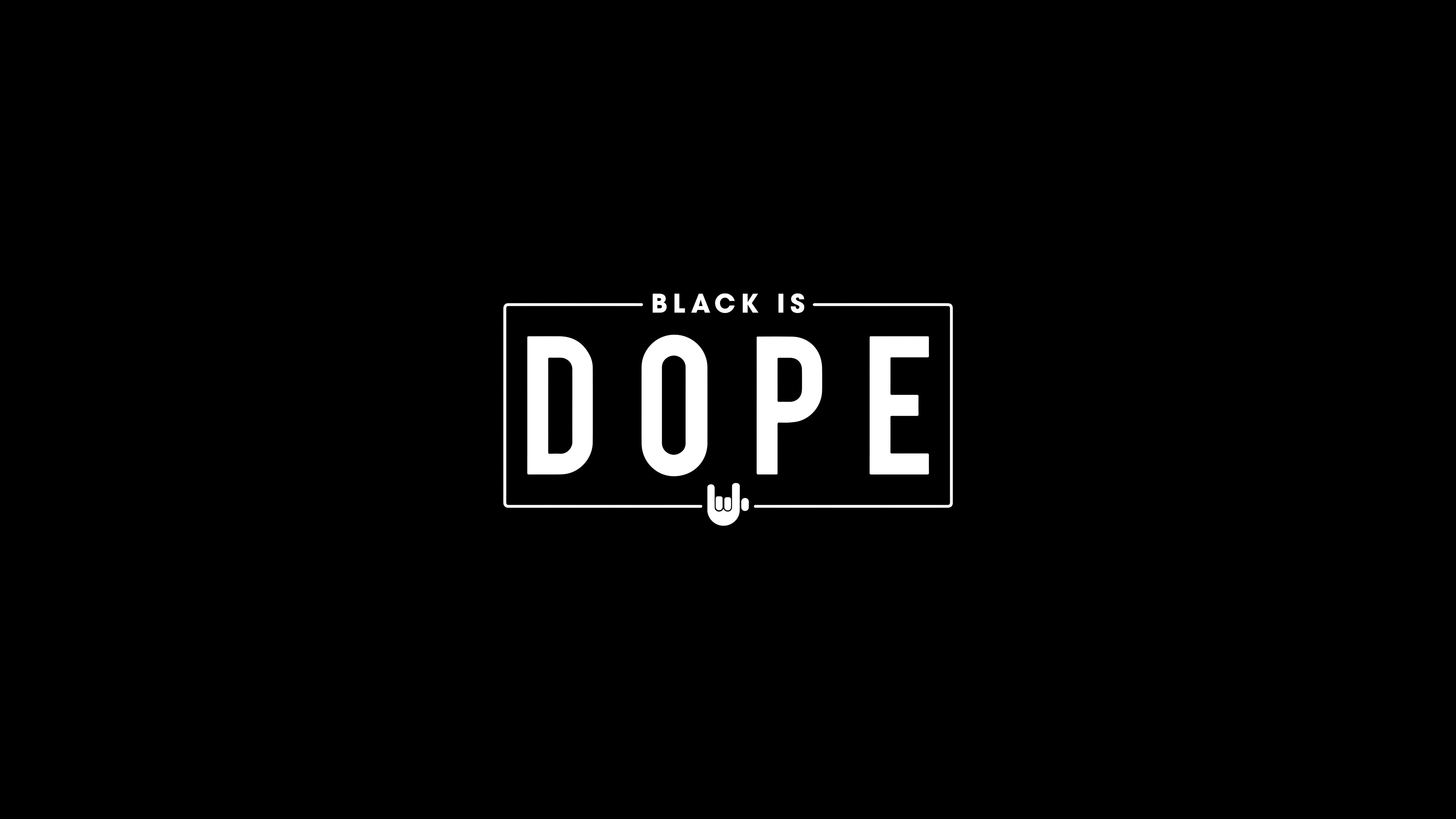 HD wallpaper, 5K, Black Background, Simple, Black Is Dope, Black Quotes