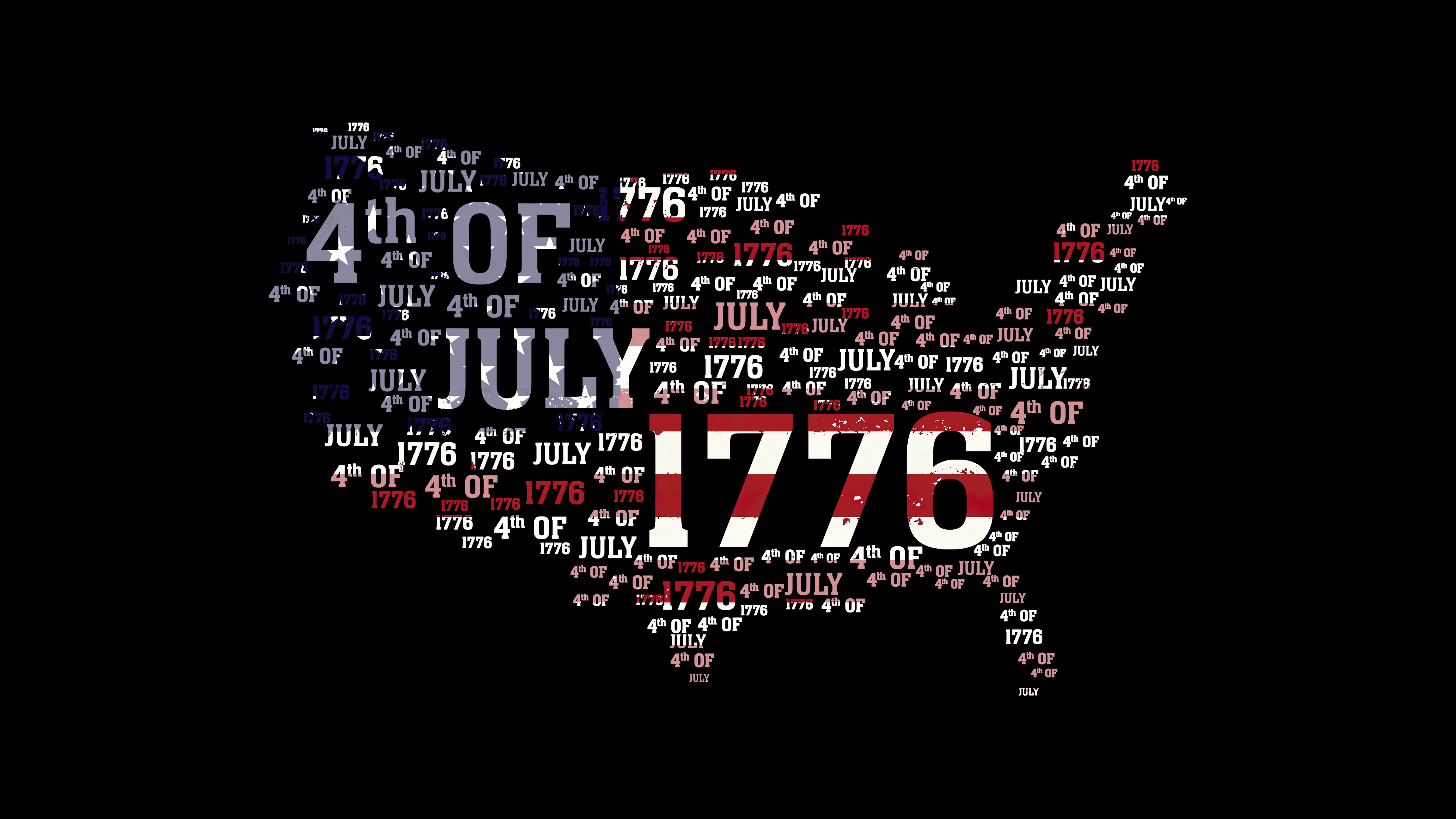 HD wallpaper, Black Background, Independence Day, 4Th Of July, Map Of Usa, 5K, United States Of America, United States Map