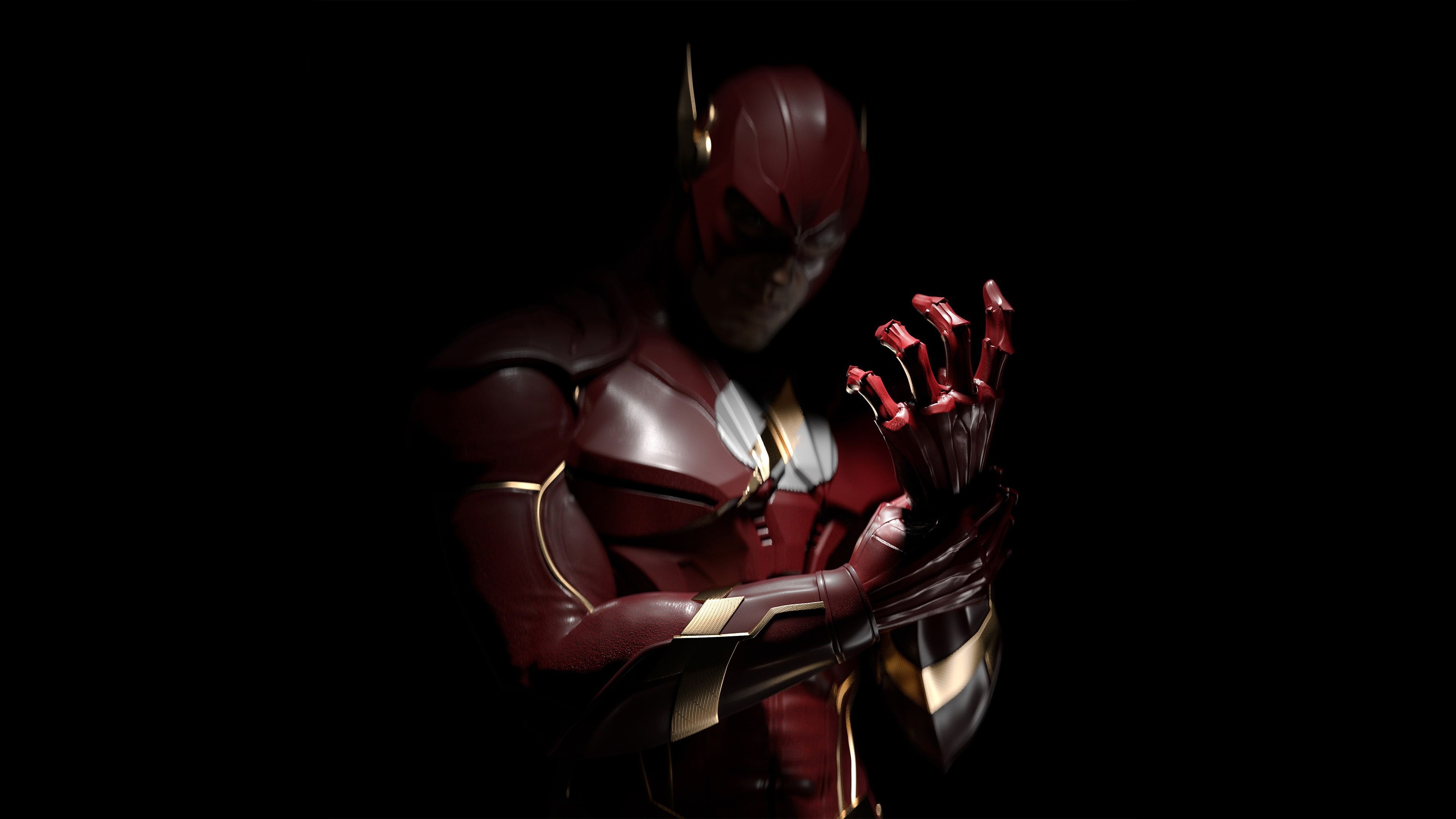HD wallpaper, Barry Allen, Injustice 2, Dc Comics, Black Background, The Flash