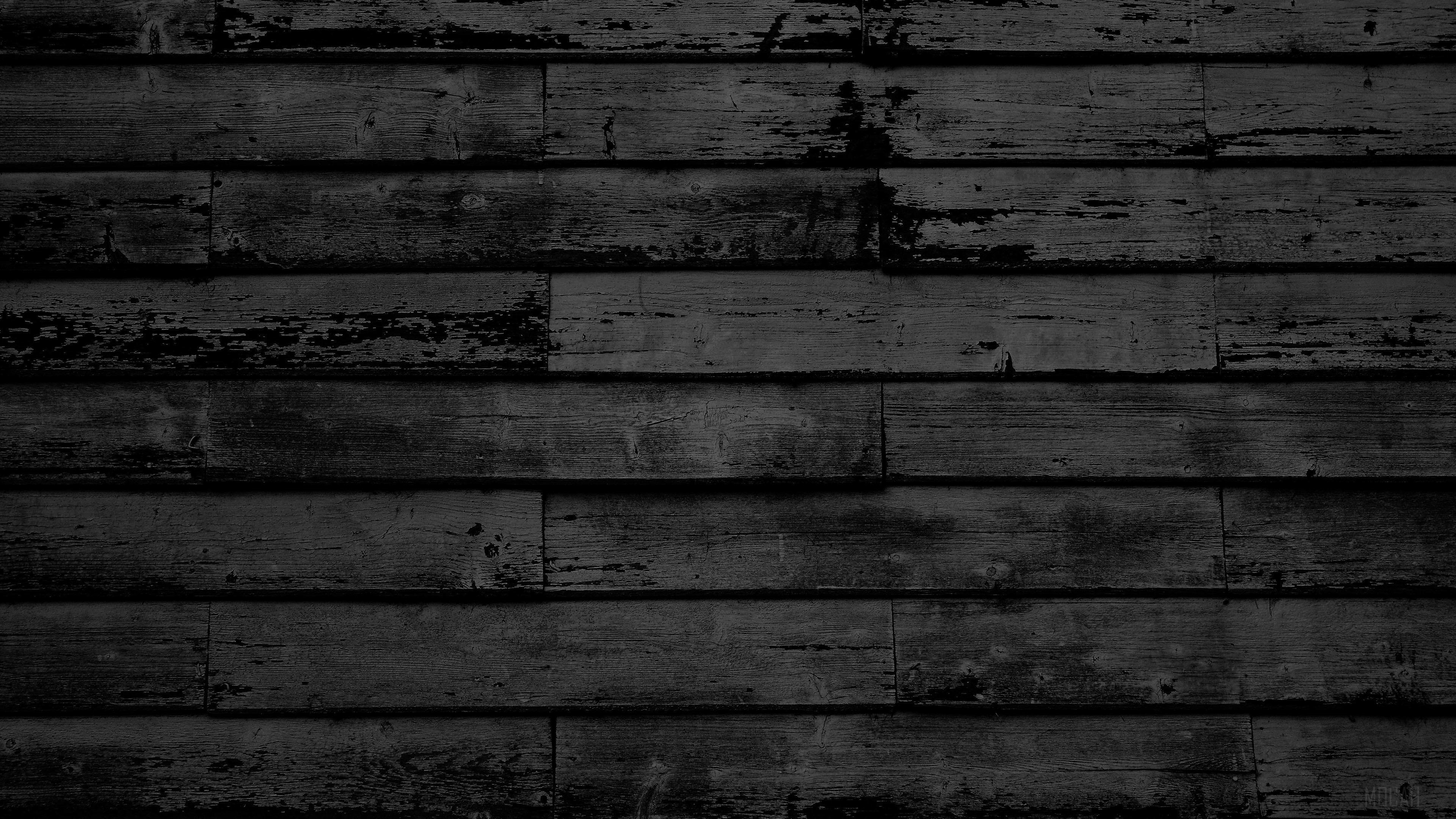 HD wallpaper, Black Wood 4K