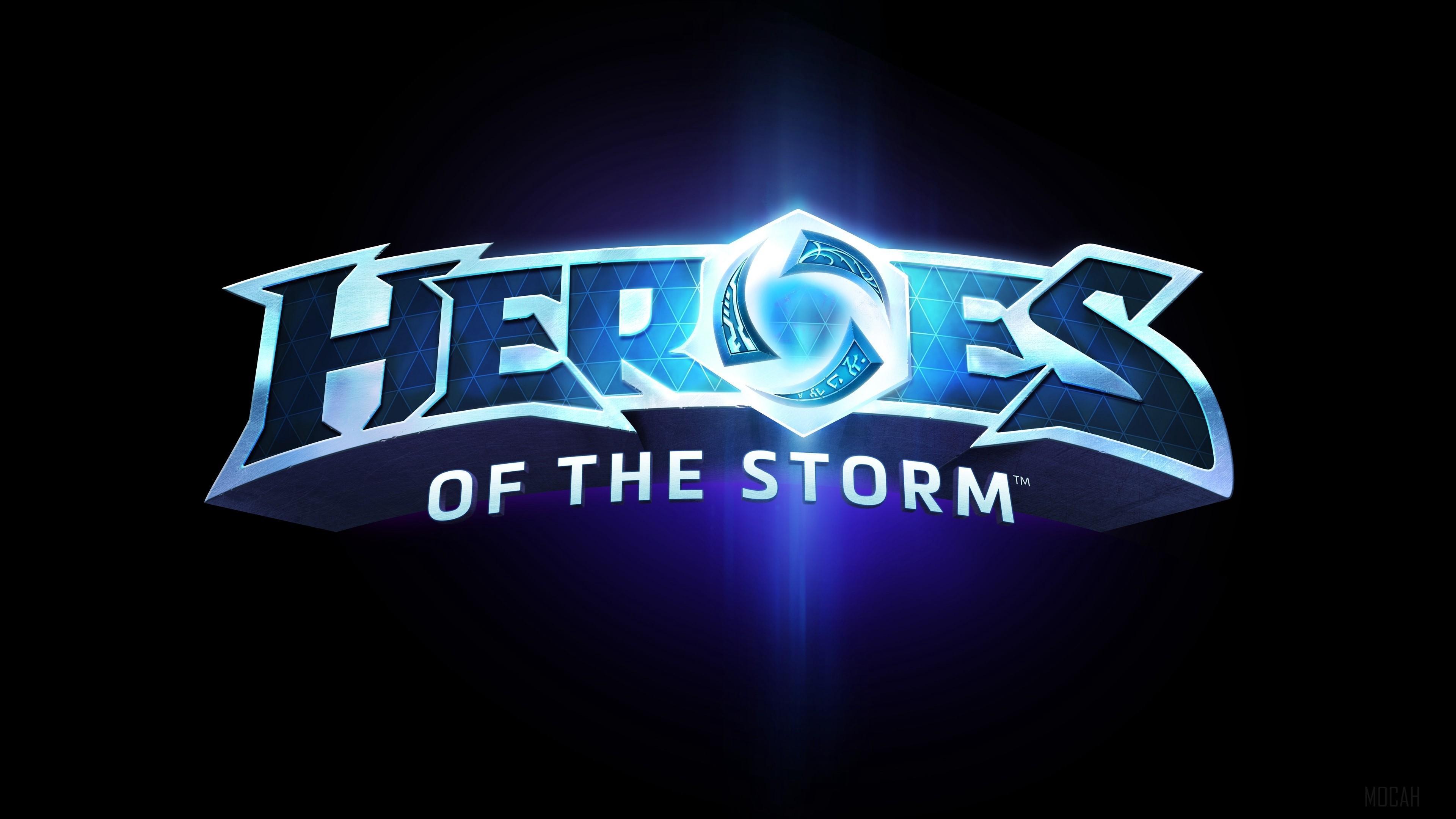 HD wallpaper, Heroes Of The Storm, Blizzard Entertainment, Blue, Logo 4K