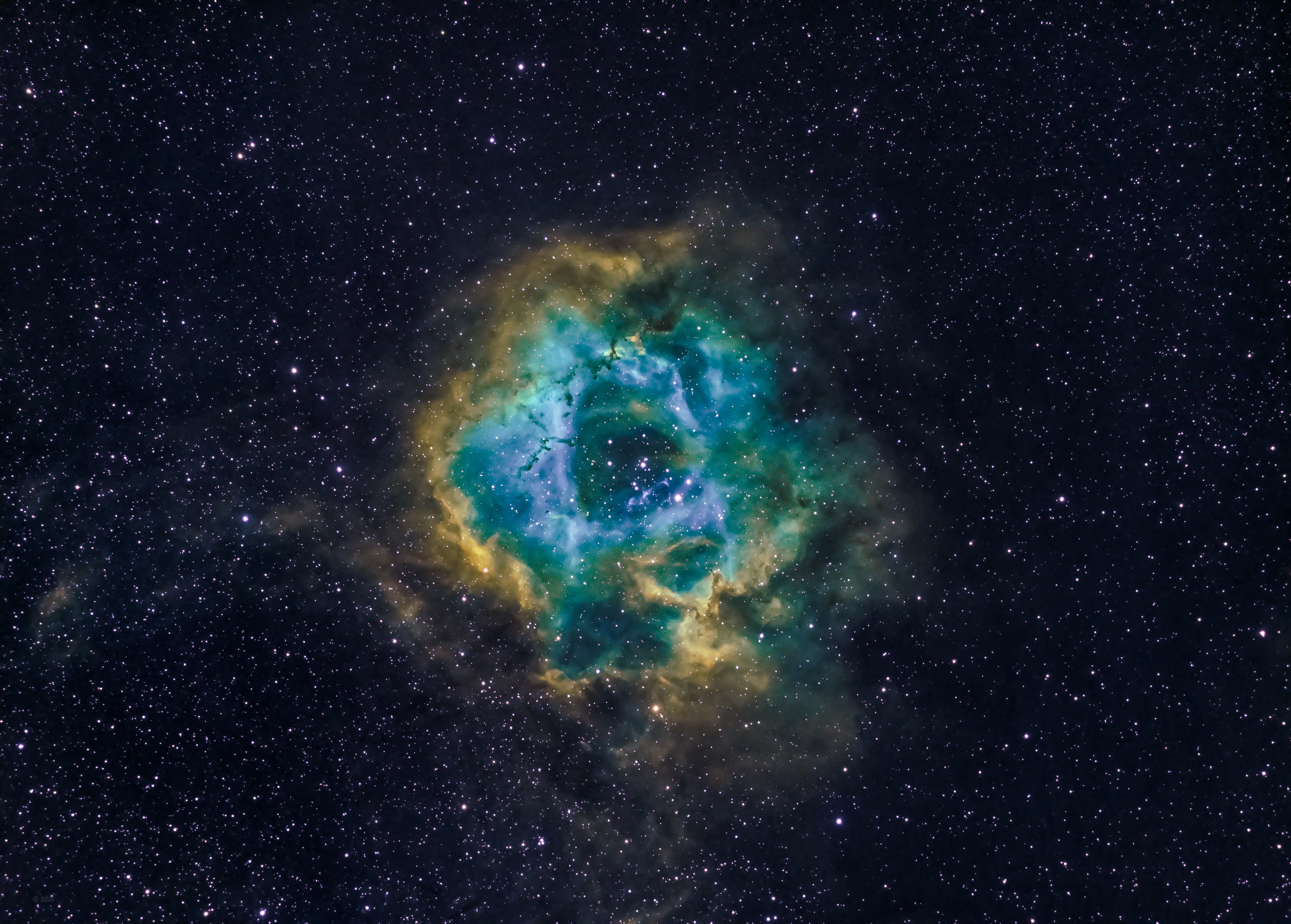 HD wallpaper, Milky Way, Hubble Palette, Stars, Rosette Nebula, Outer Space, Blue Galaxy, Astronomy