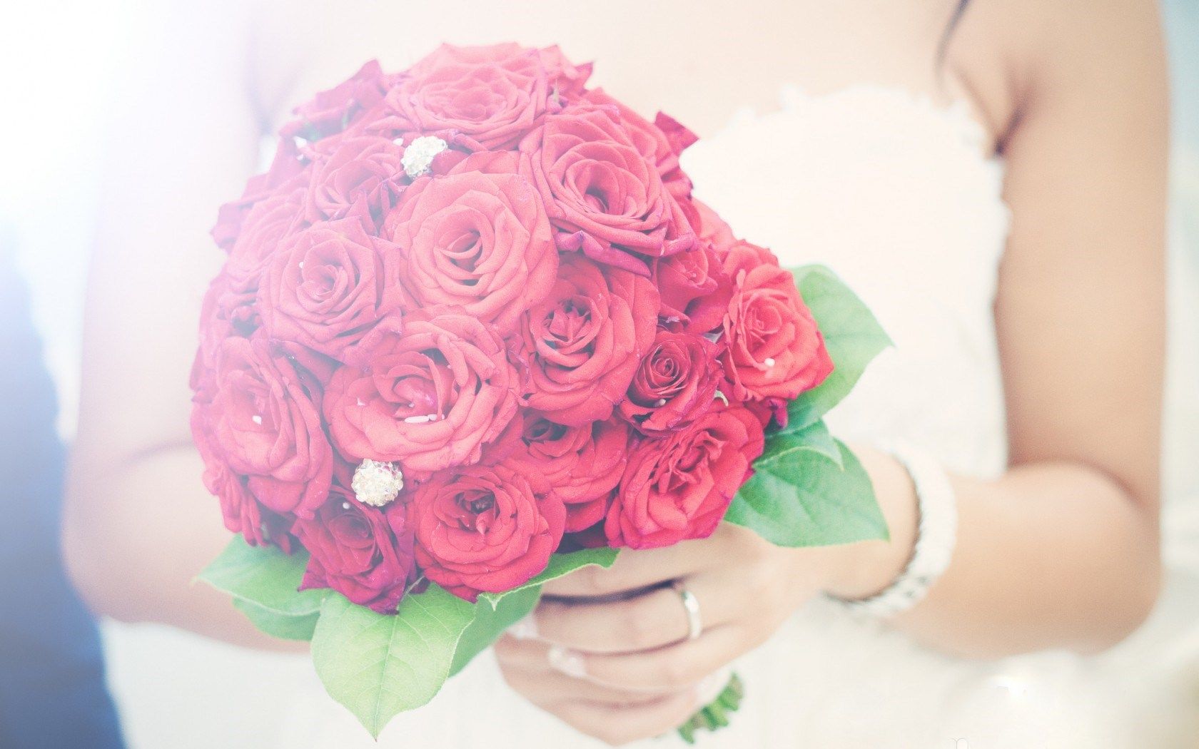HD wallpaper, Flowers, Roses, Bouquet, Wedding