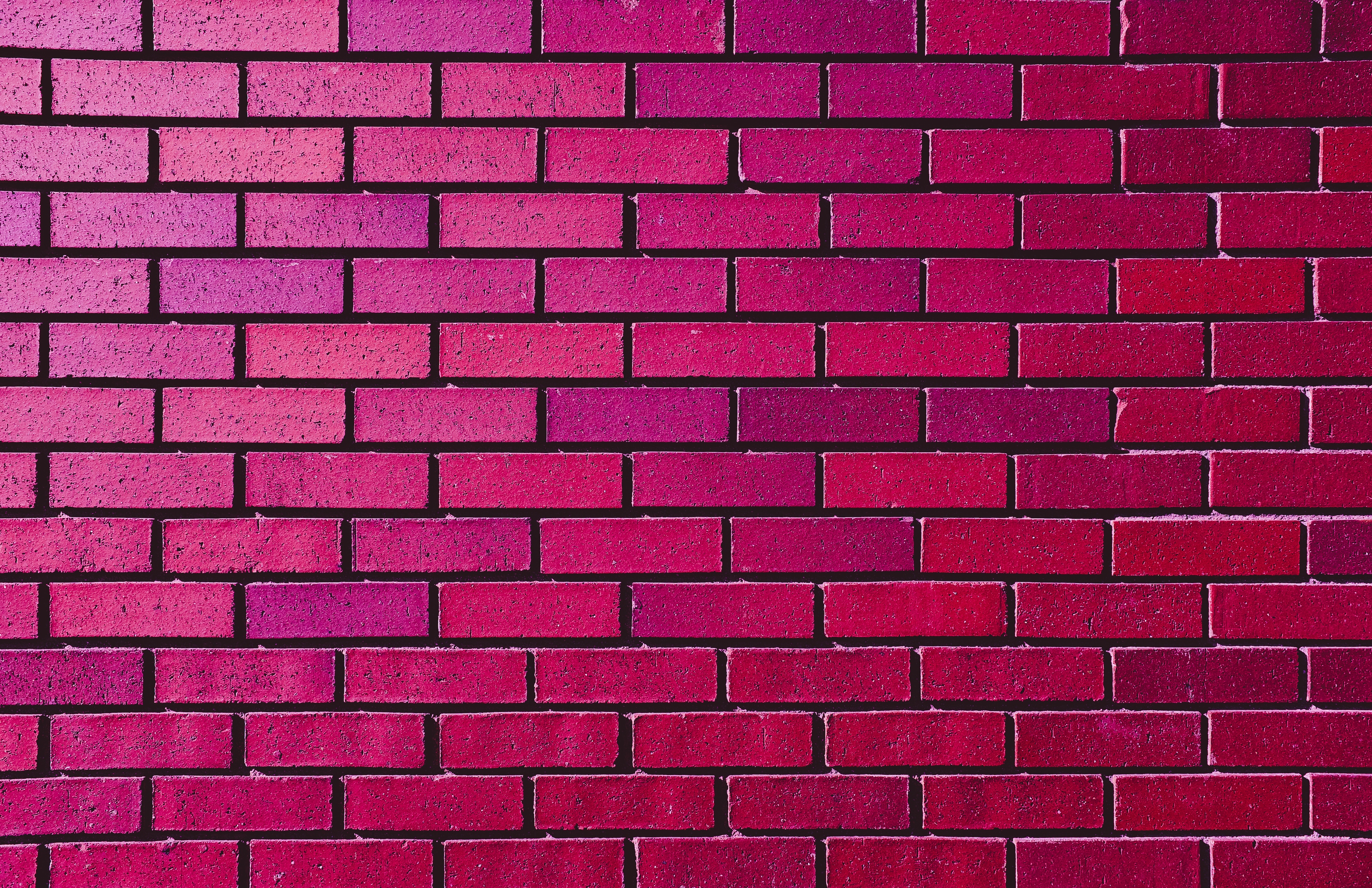 HD wallpaper, Red, Bricks, 5K, Bright, Magenta, Brick Wall
