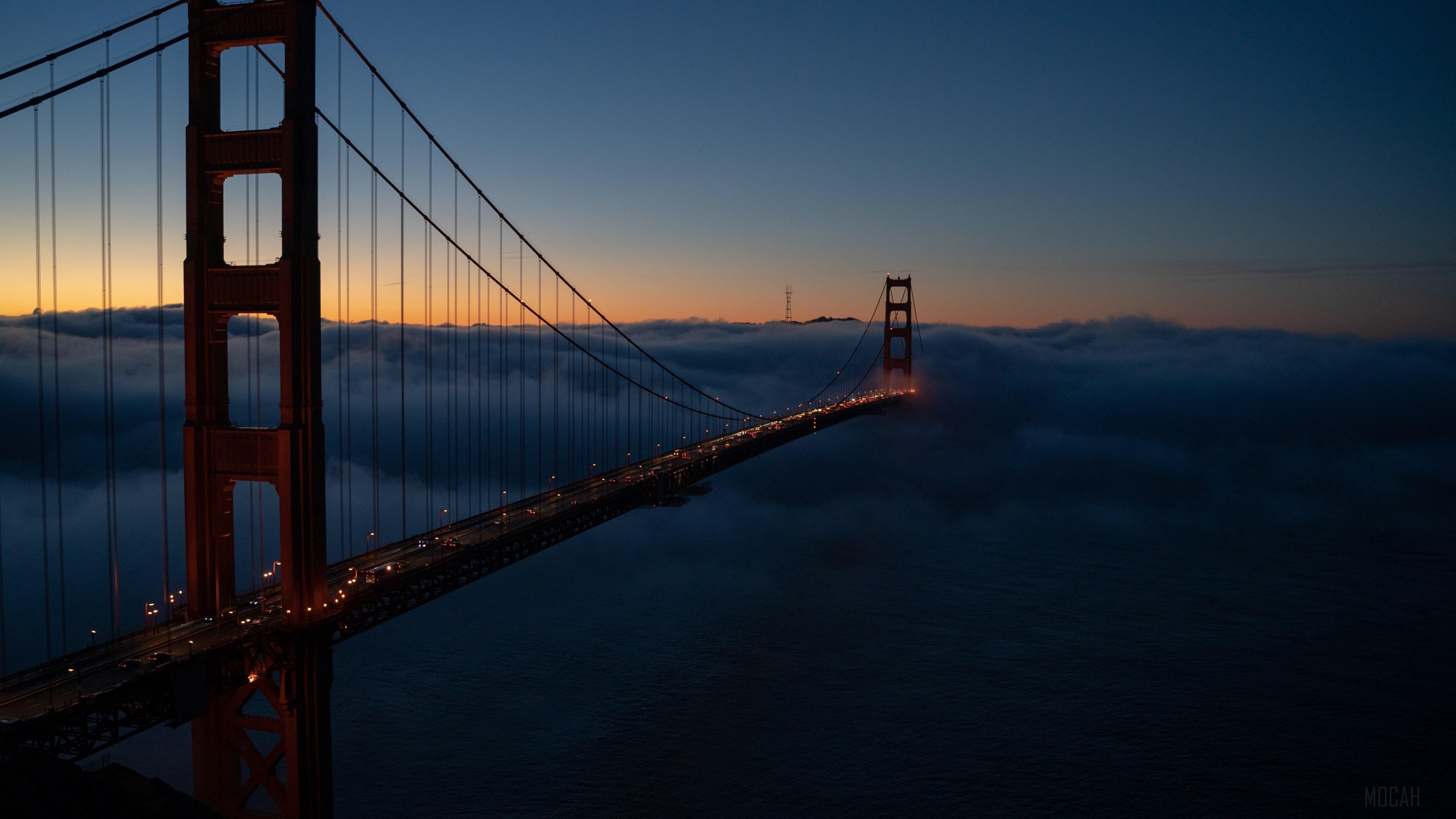 HD wallpaper, Golden Gate 4K, Bridge, Fog