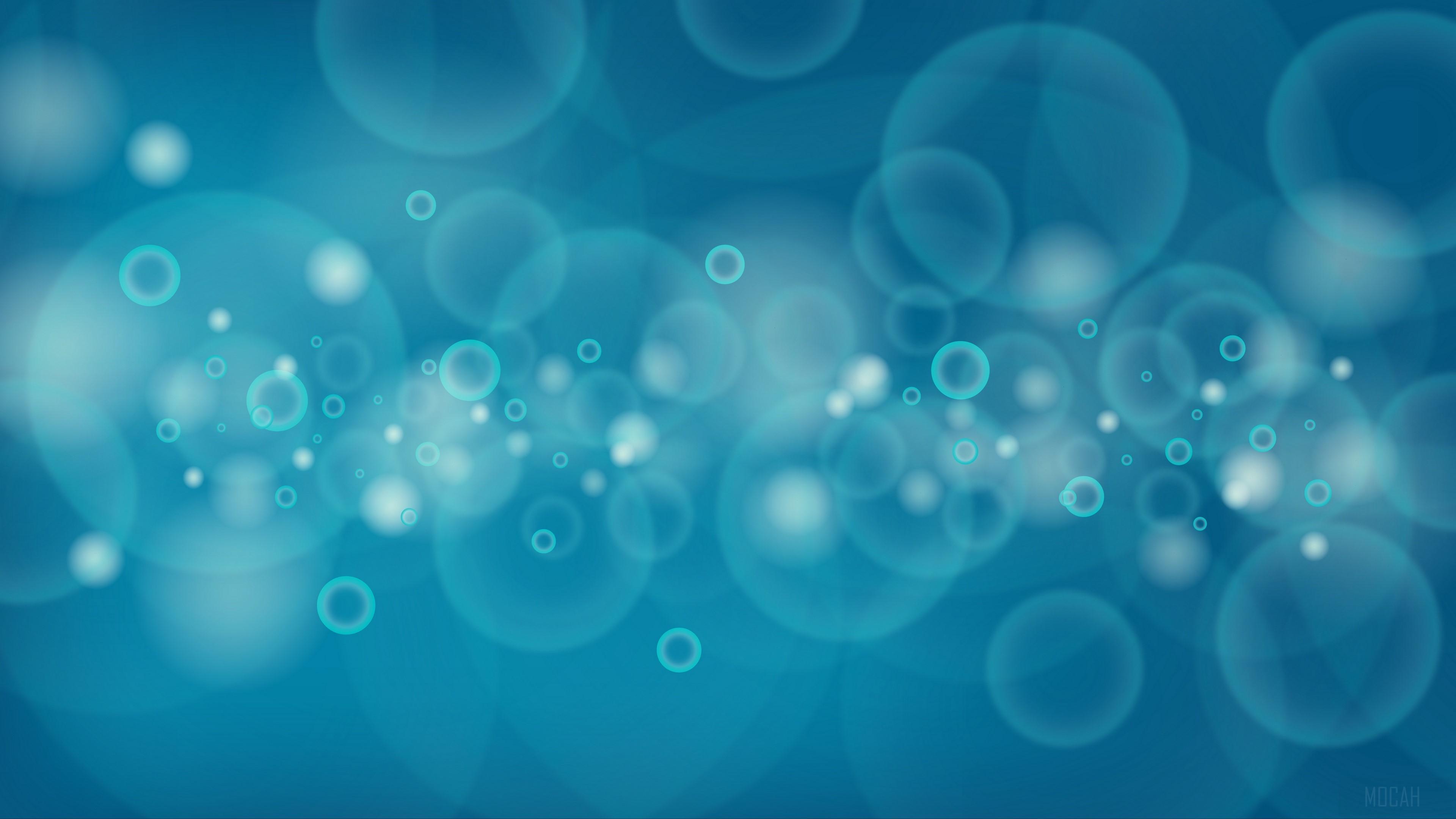 HD wallpaper, Bubbles, Circles, Blue 4K