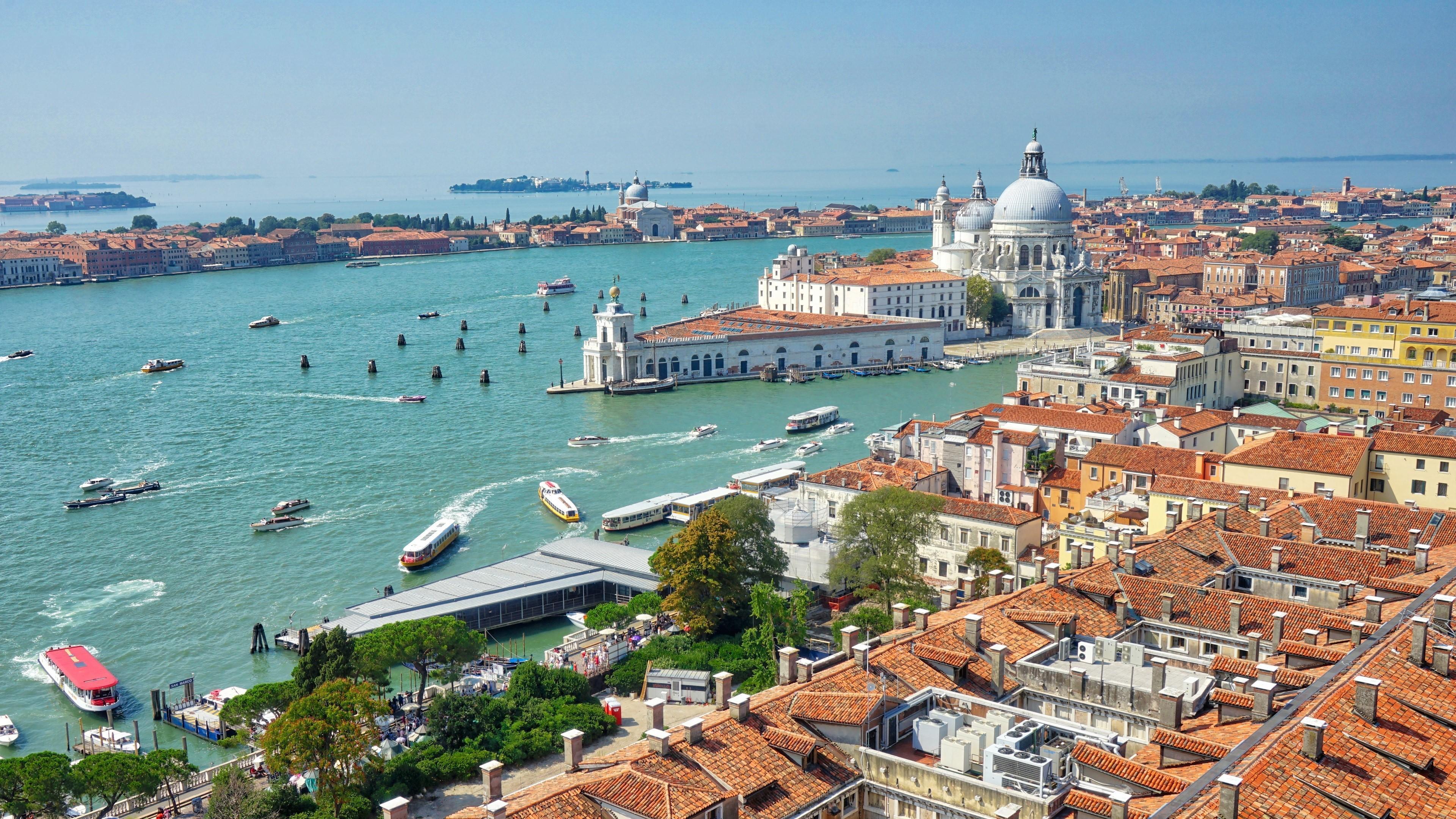 HD wallpaper, City, Boat, Building, Venice 4K, Italy