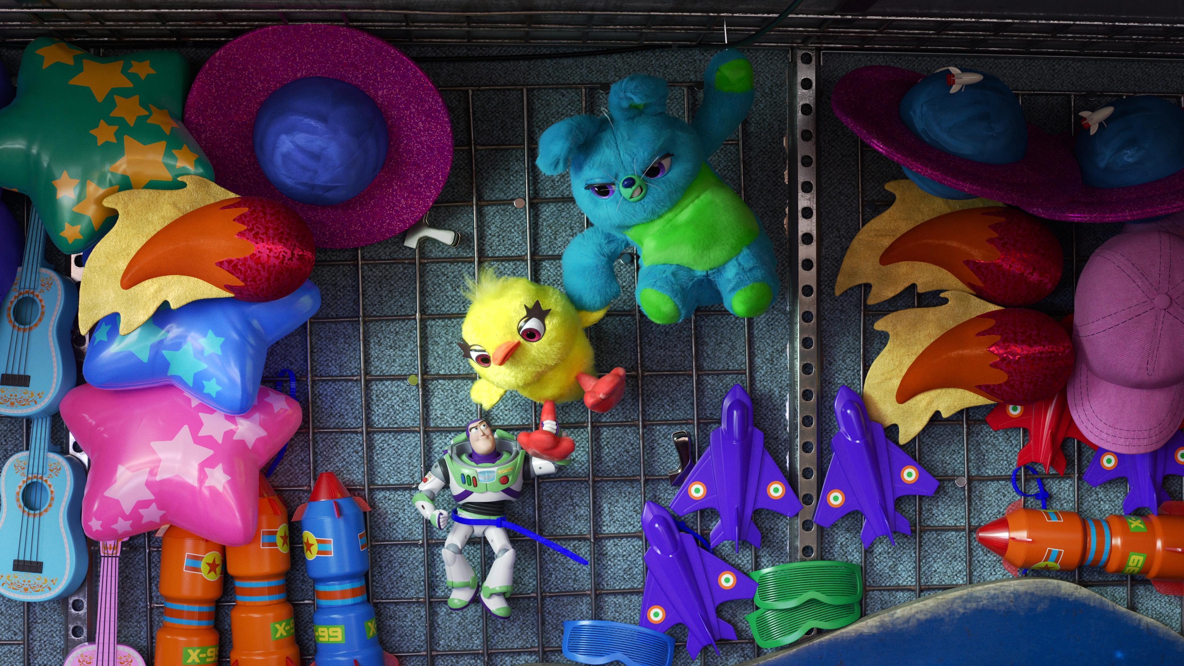 HD wallpaper, Ducky, Bunny, Buzz Lightyear, Toy Story 4, 4K