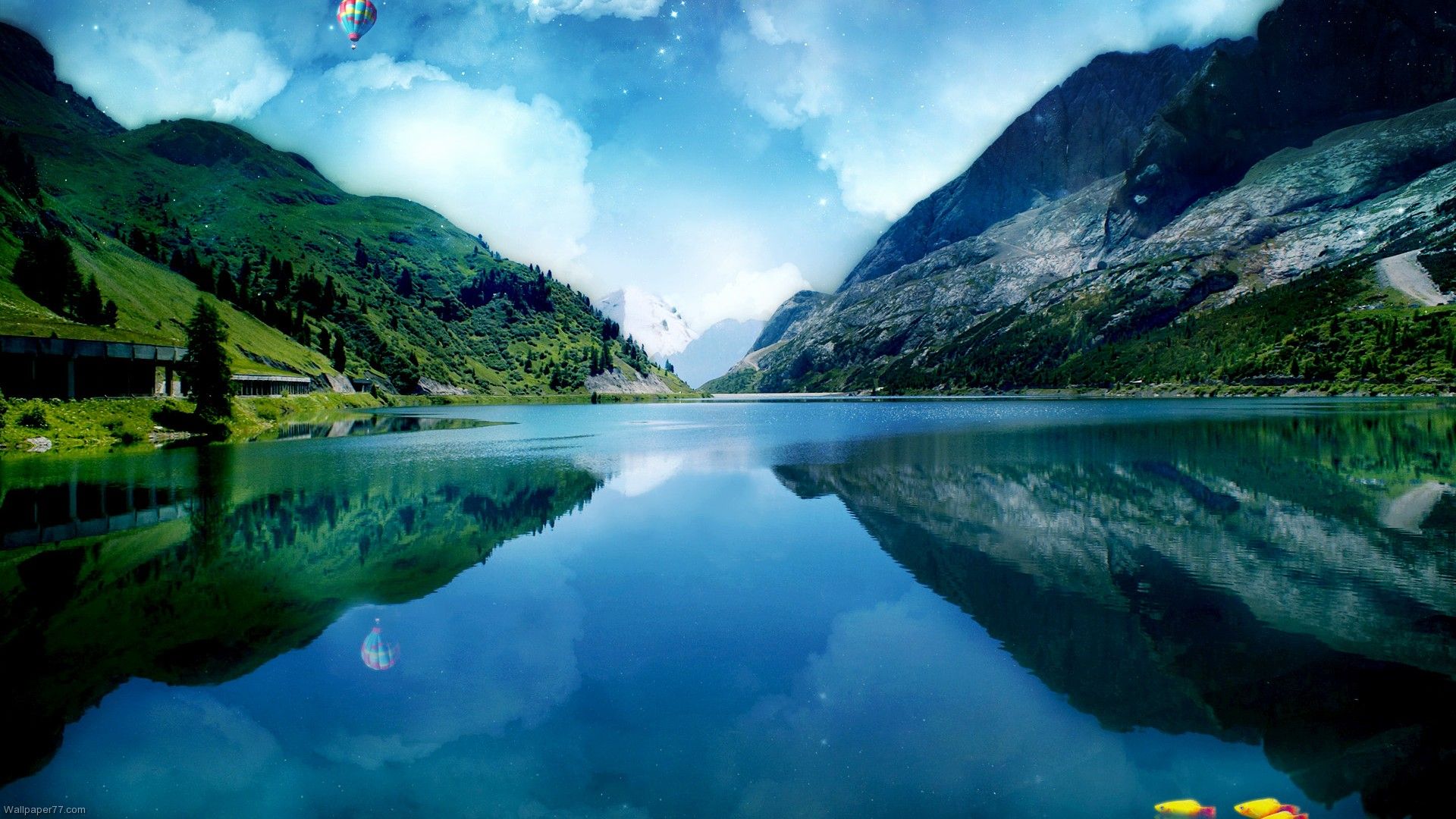 HD wallpaper, Lake, Montain, Calm