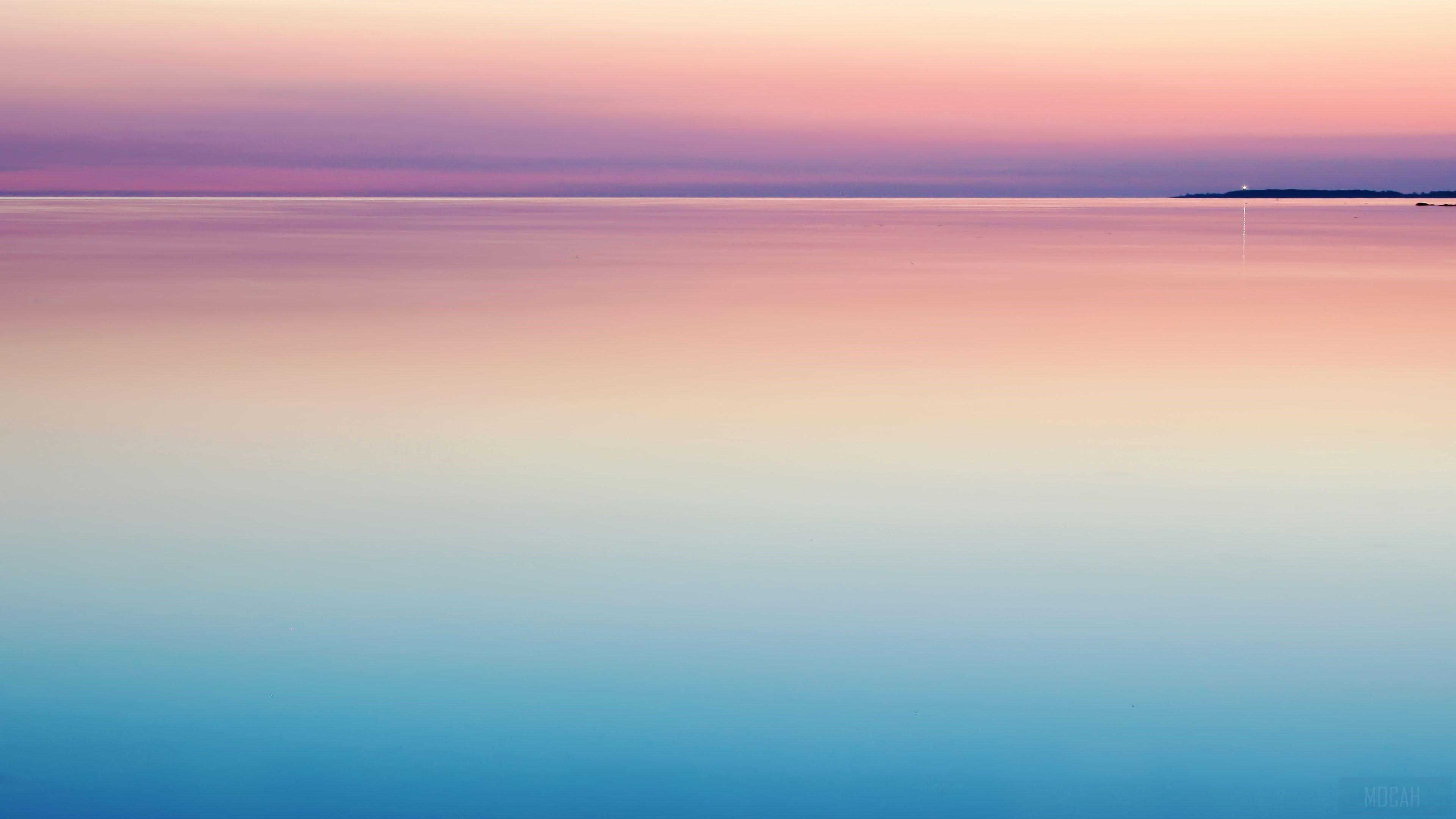 HD wallpaper, Calm Peaceful Colorful Sea Water Sunset 4K