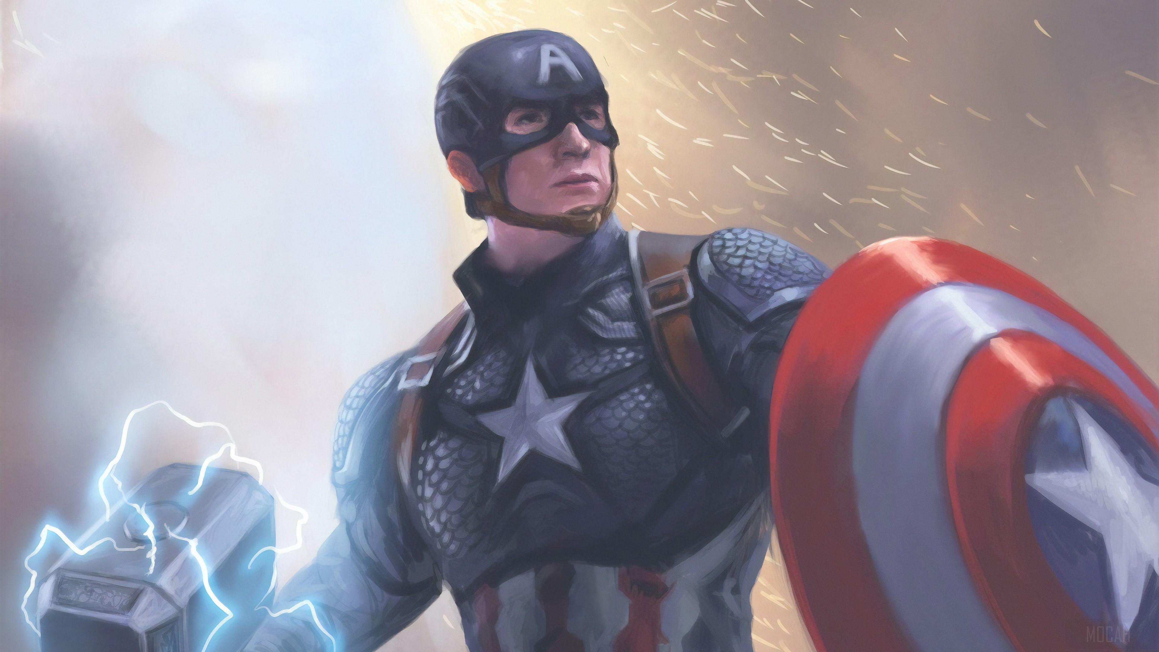 HD wallpaper, Captain America Shield Hammer 4K