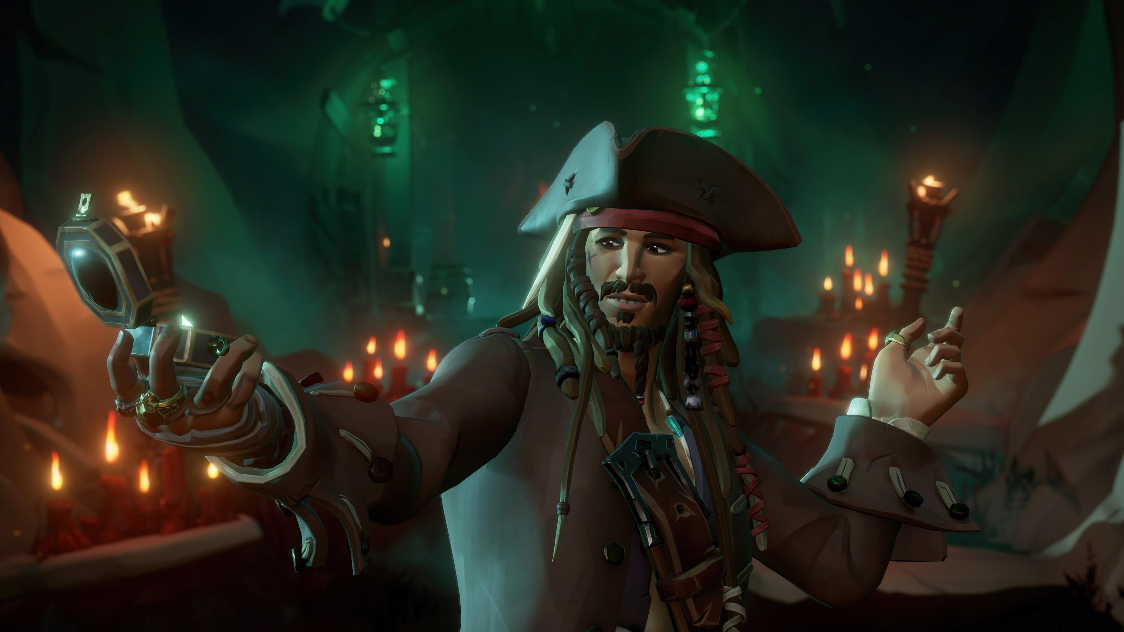 HD wallpaper, Captain Jack Sparrow, 4K, Sea Of Thieves A Pirates Life, Pc, Game
