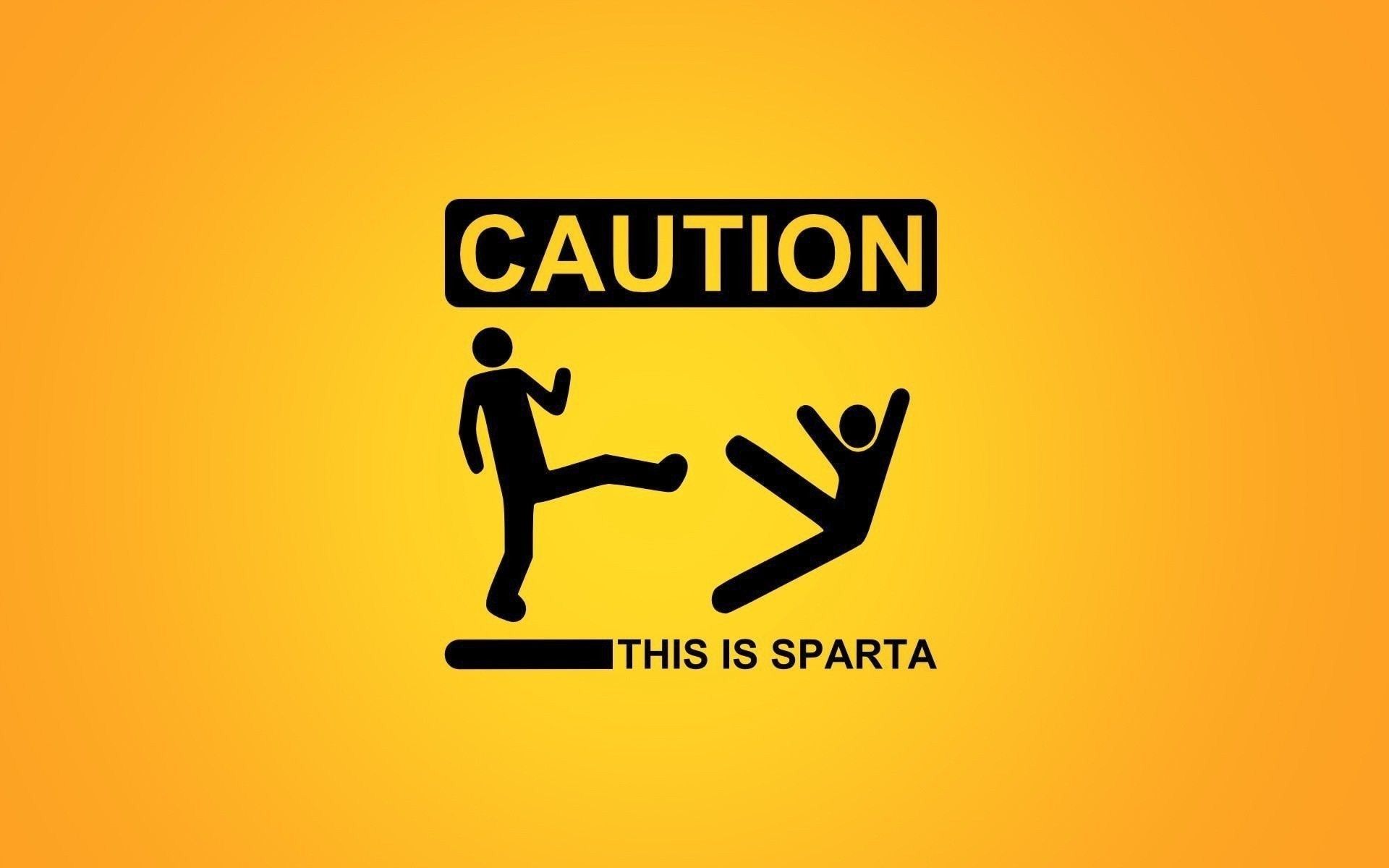 HD wallpaper, Sign, Sparta, Caution, This, Is