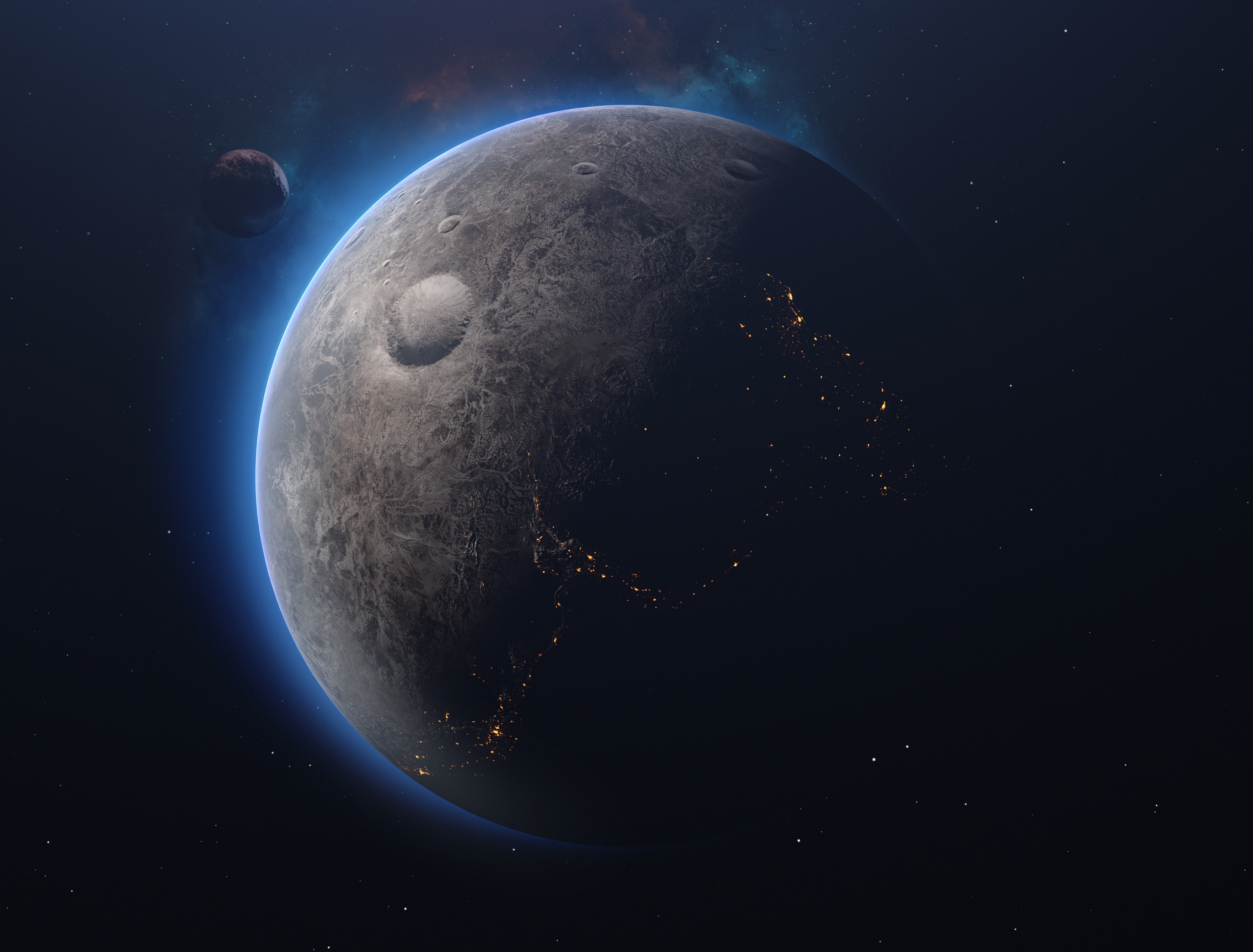 HD wallpaper, Dwarf Planet, Ceres Planet, Solar System, Cosmos, Night Lights, Outer Space