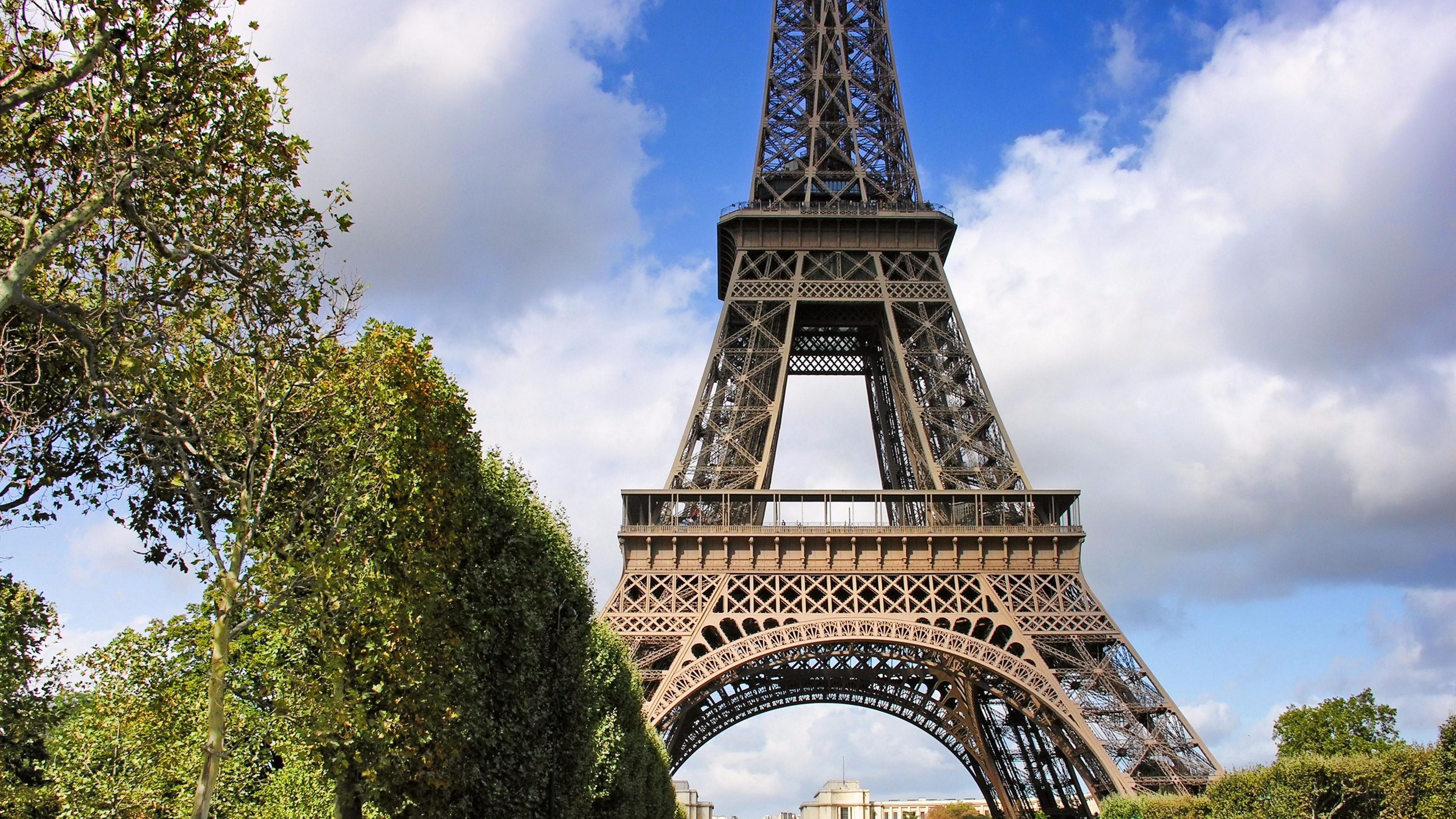 HD wallpaper, Eiffel Tower 4K, France, Champs De Mars, Architecture, Paris