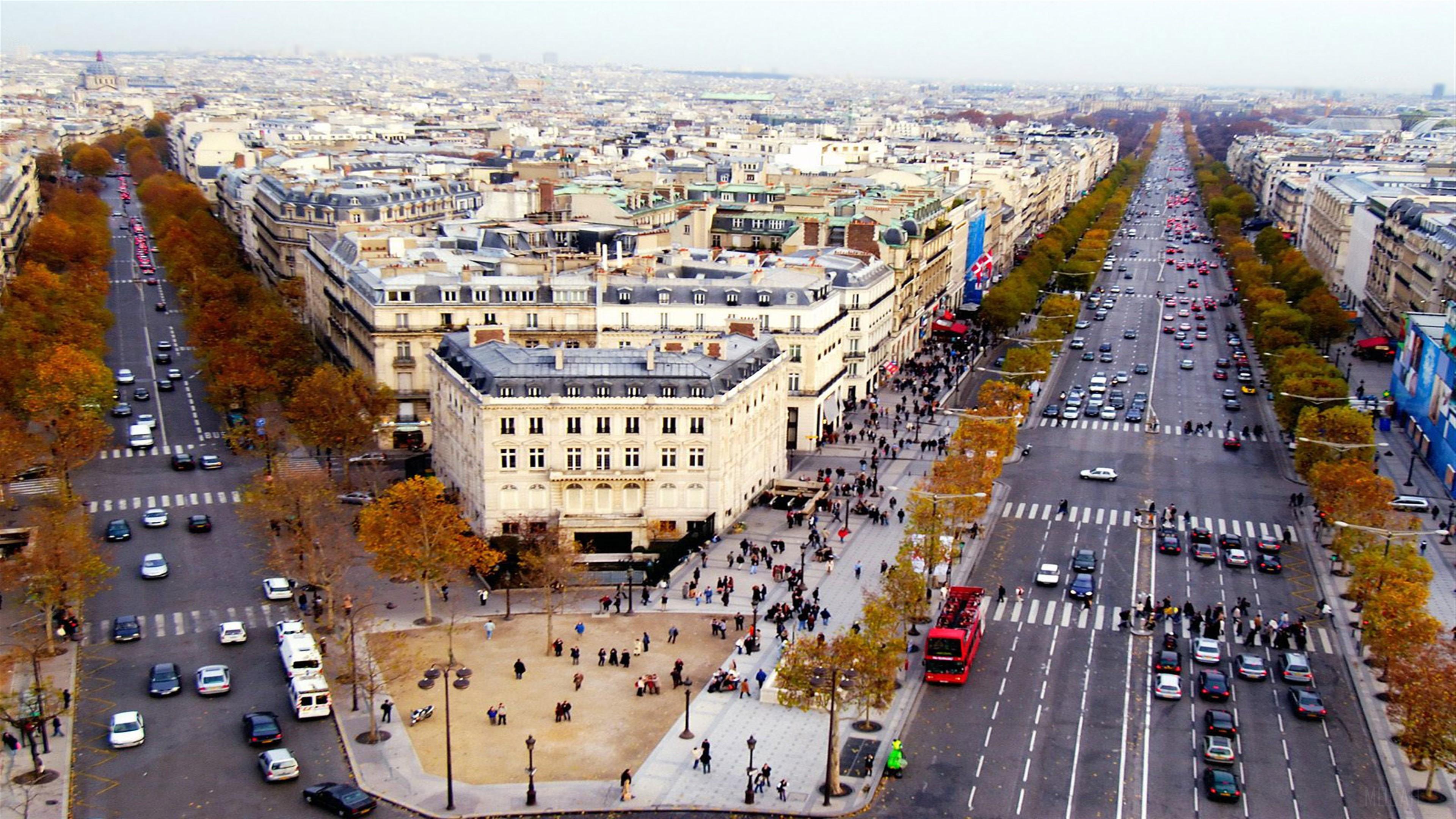 HD wallpaper, Champs Elysees Paris France 4K