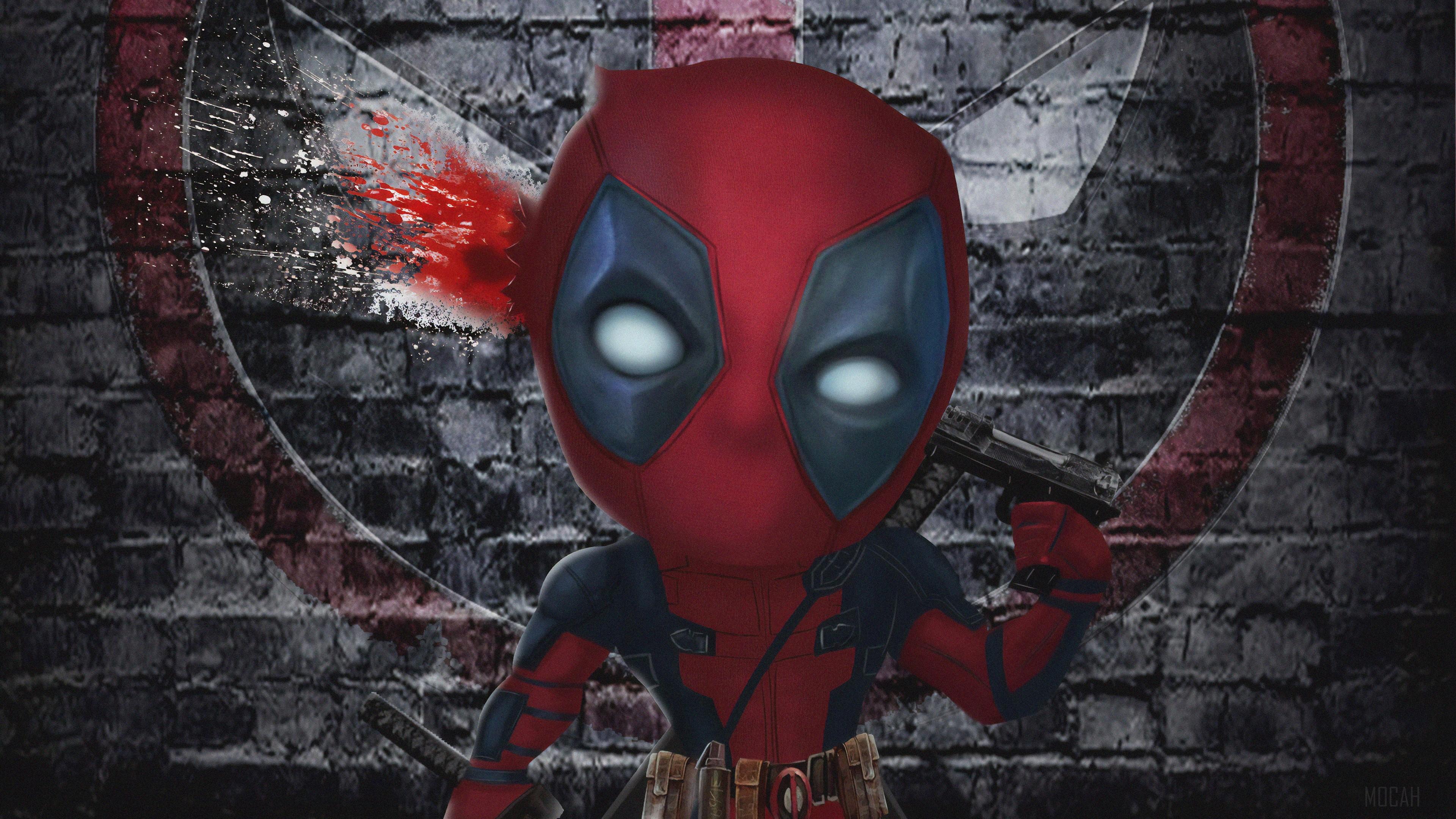 HD wallpaper, Chibi Deadpool 4K