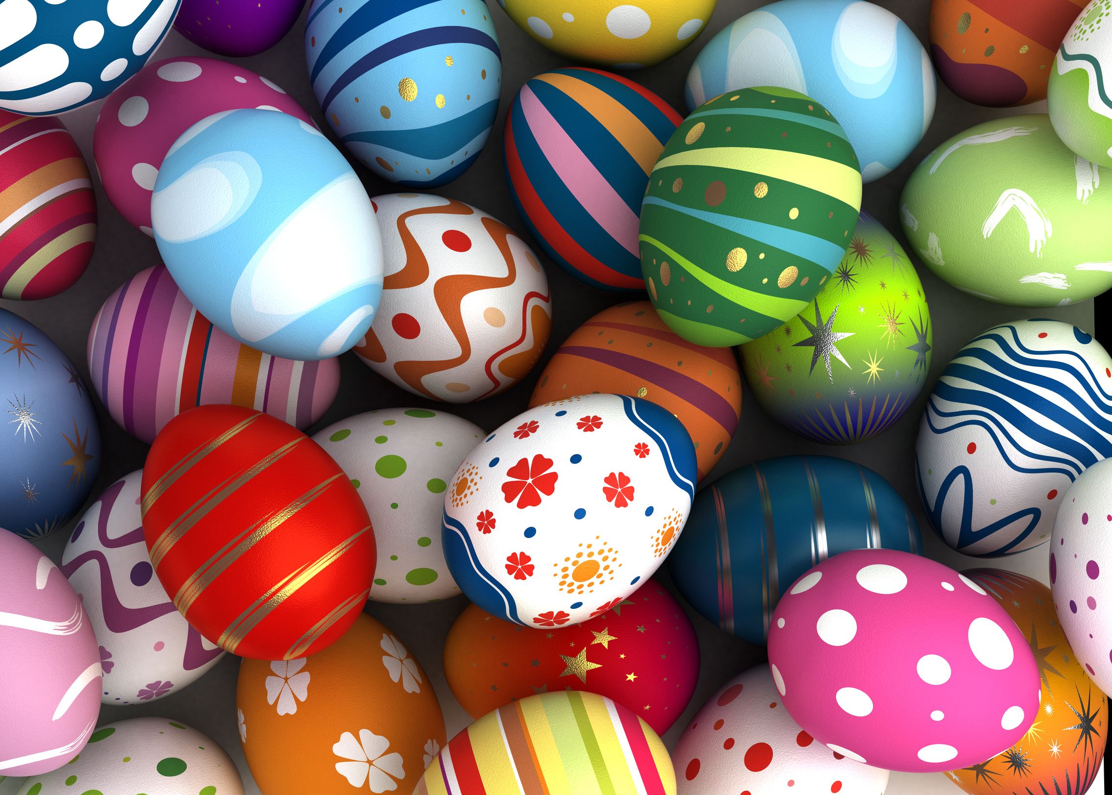 HD wallpaper, Easter, Colorful, Eggs