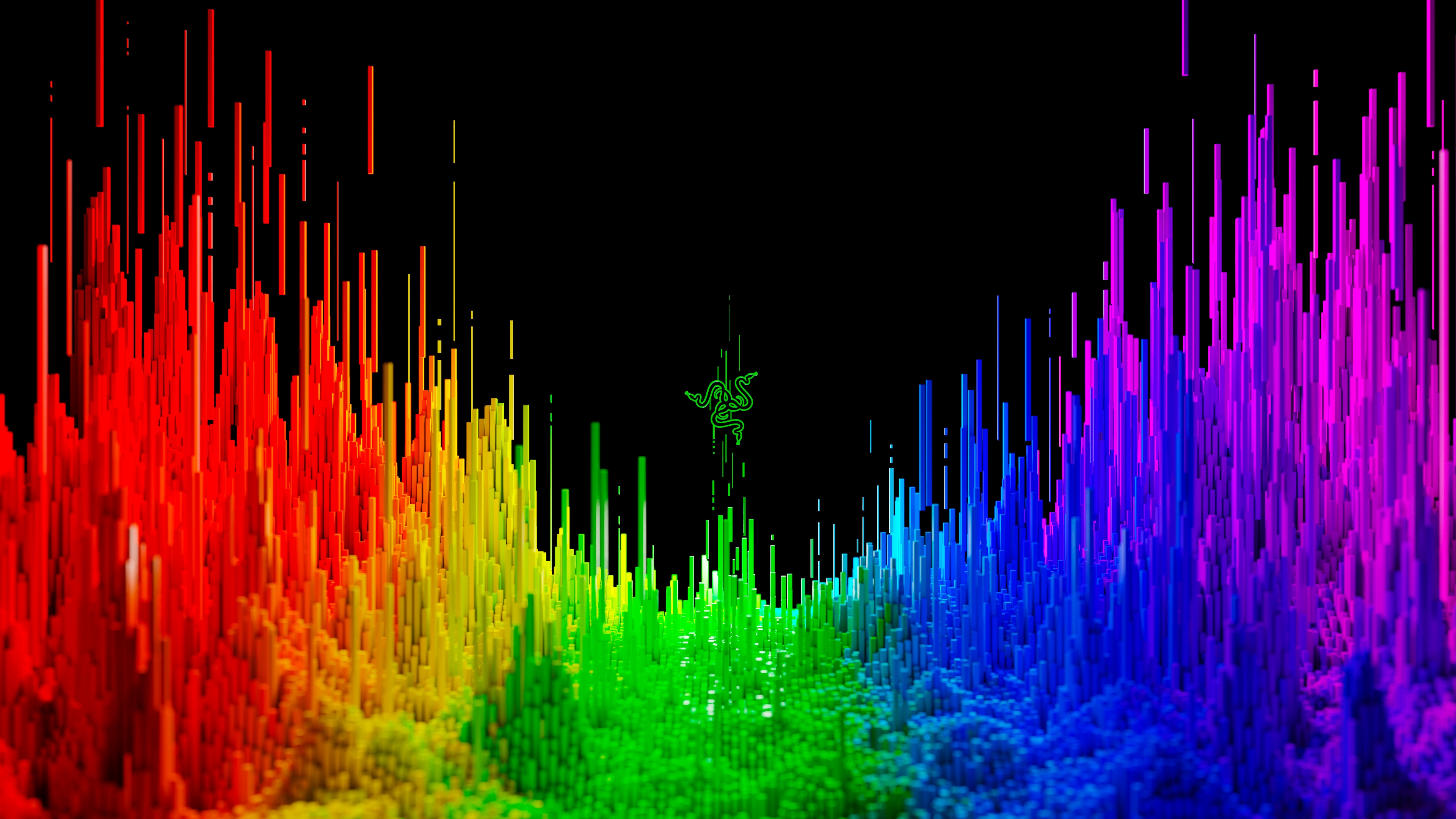 HD wallpaper, Razer, Multicolor, Sound Waves, Spectrum, Frequency, Colorful