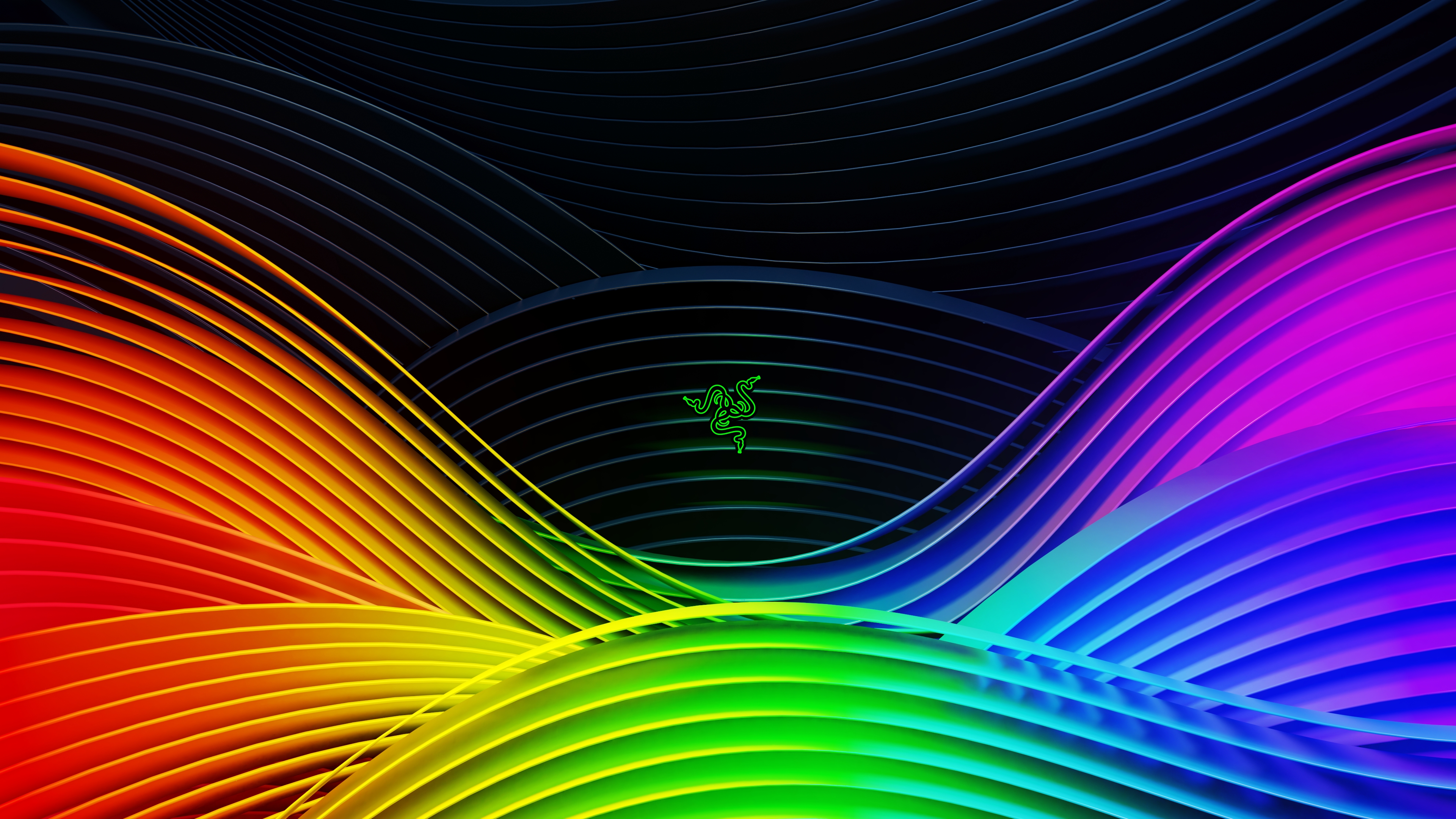 HD wallpaper, Spectrum, Neon, Ridges, Razer, Waves, Colorful