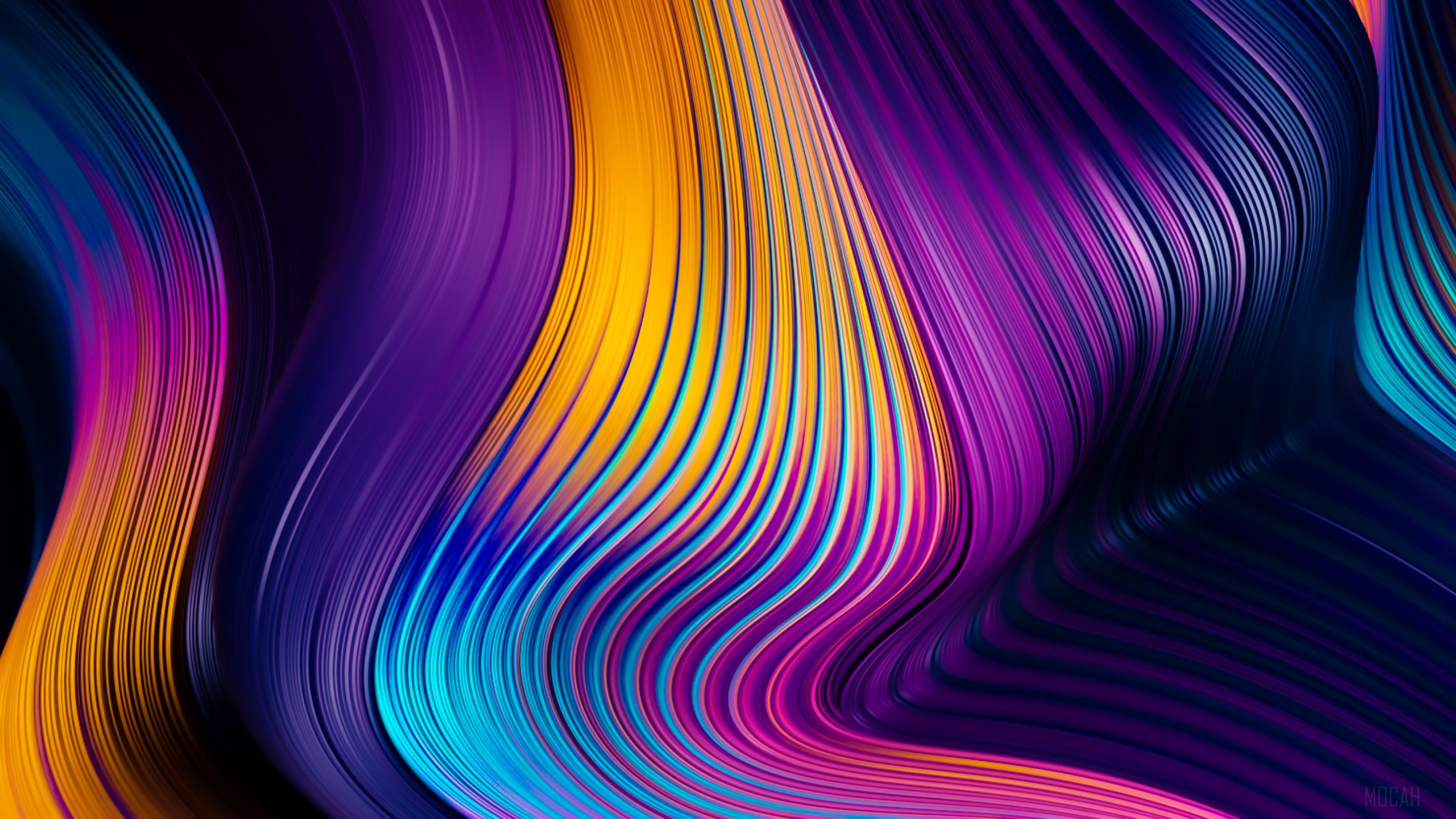 HD wallpaper, Colors Falling From Top Abstract 4K