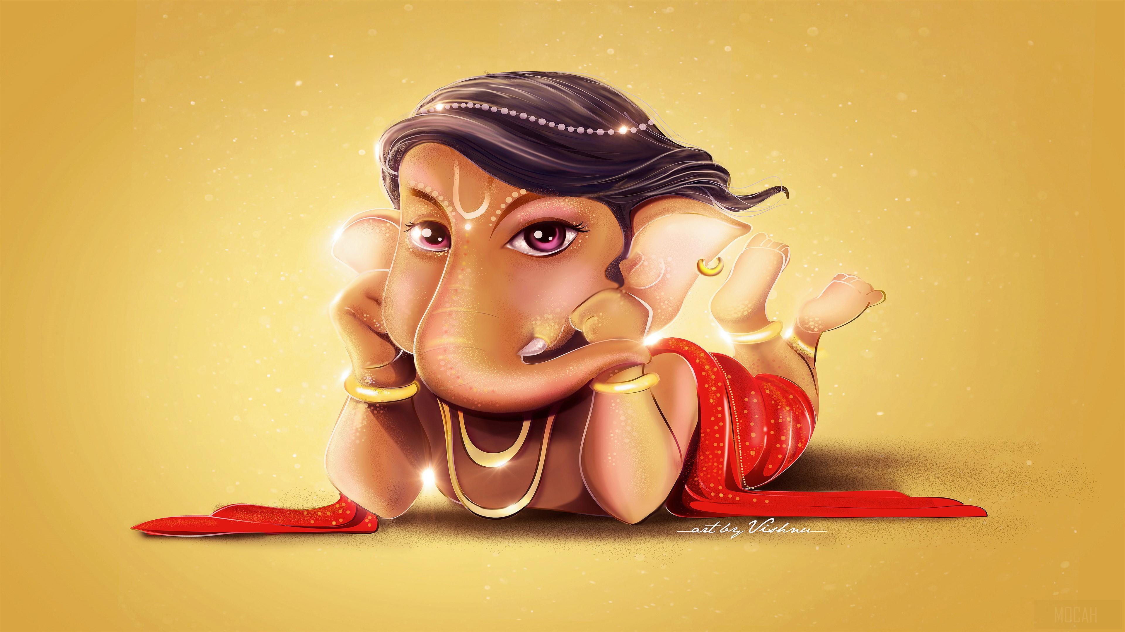 HD wallpaper, Cute Lord Ganesha Hd 4K