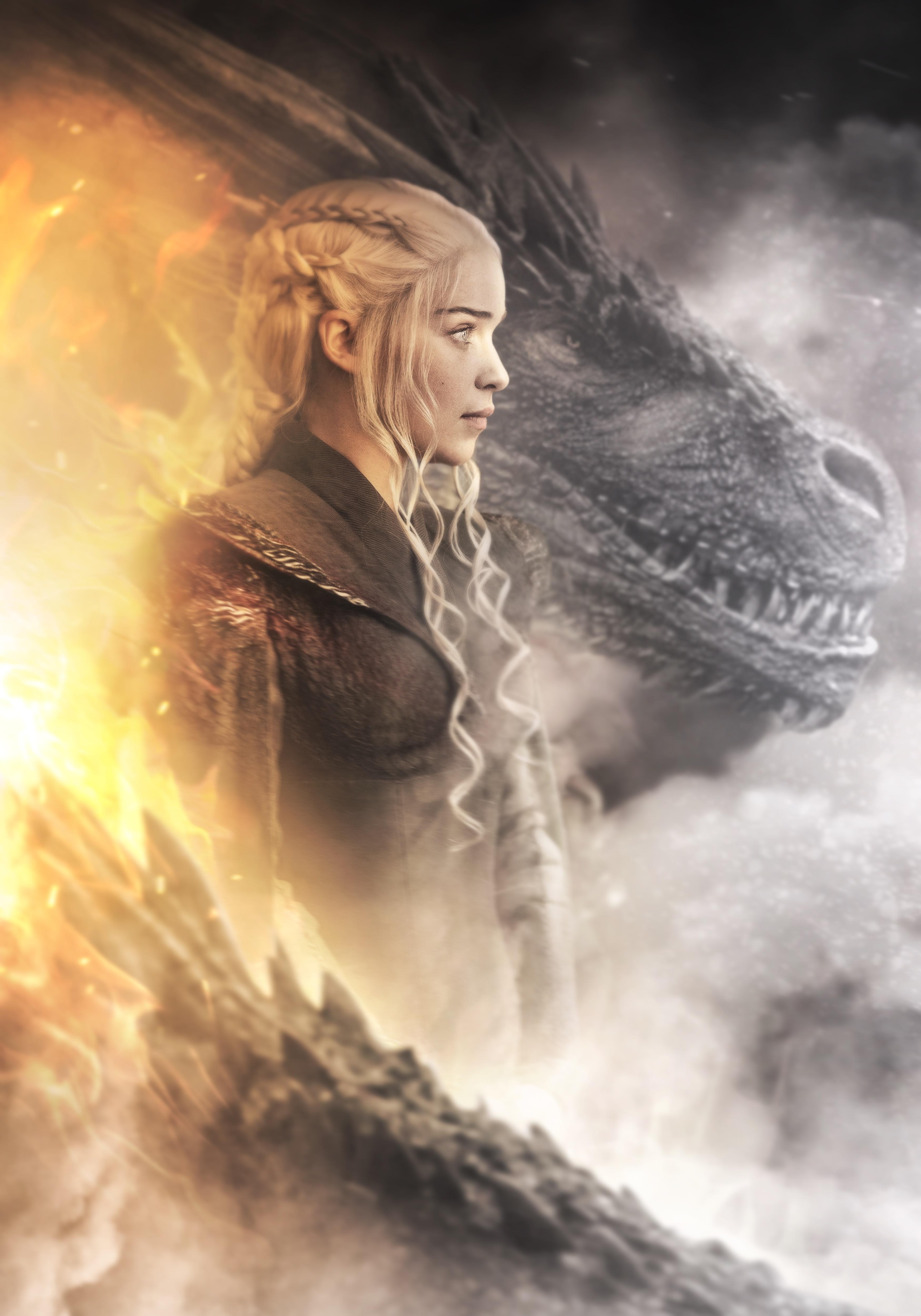 HD wallpaper, Dragon, Daenerys Targaryen, Emilia Clarke