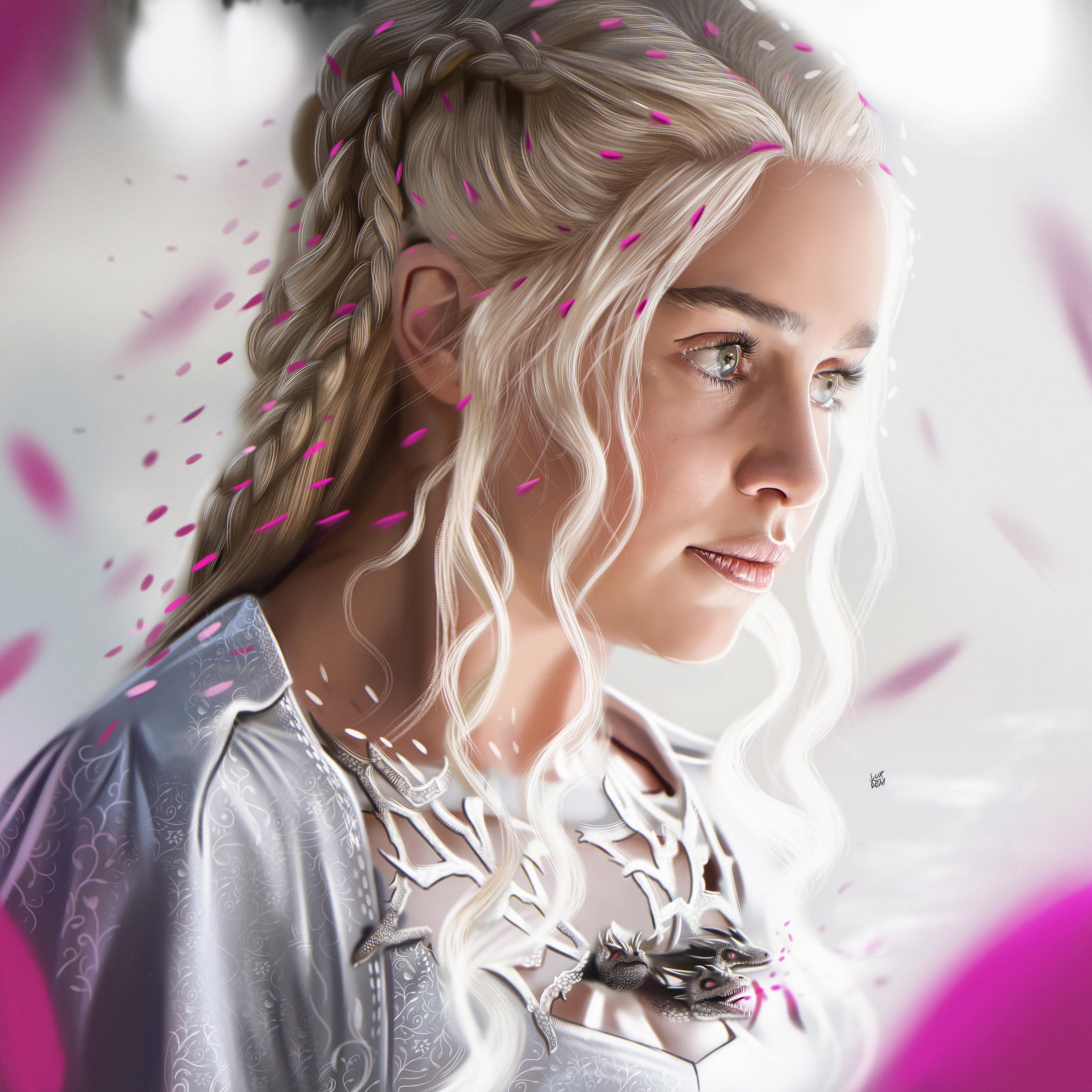 HD wallpaper, Game Of Thrones, Emilia Clarke, Daenerys Targaryen, Portrait