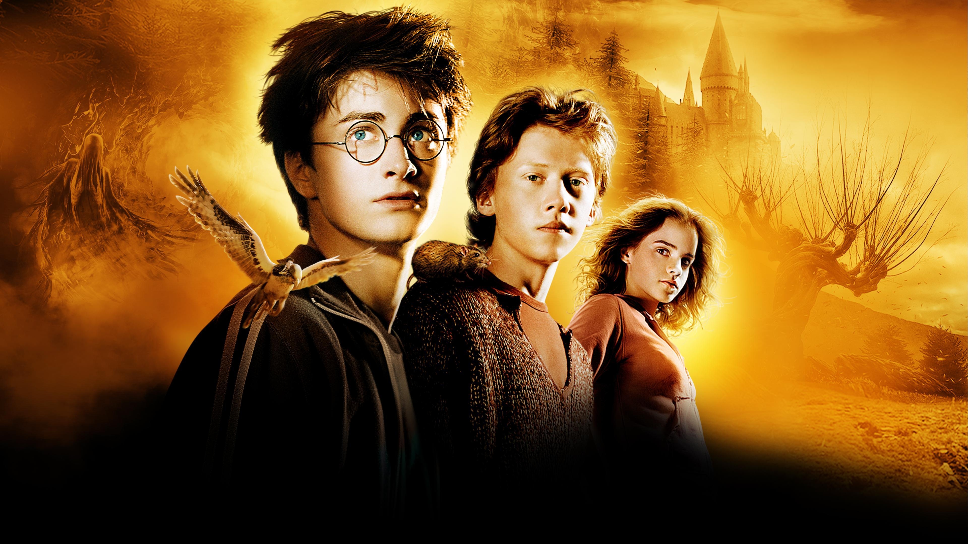 HD wallpaper, Harry Potter, Ron Weasley, Harry Potter And The Prisoner Of Azkaban, Daniel Radcliffe As Harry Potter, Emma Watson As Hermione Granger